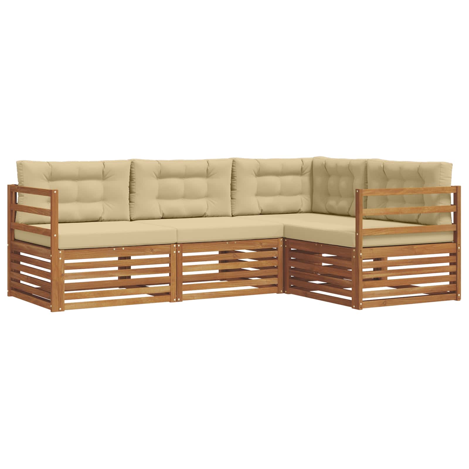 Ensemble de canapés d'extérieur 4 pc Naturel et Beige