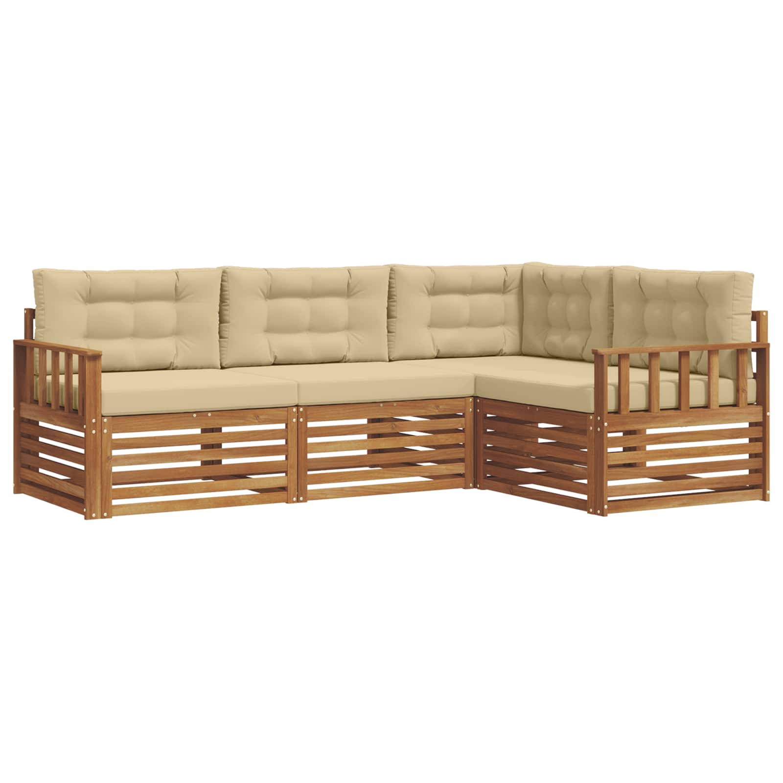 Ensemble de canapés d'extérieur 4 pc Naturel et Beige