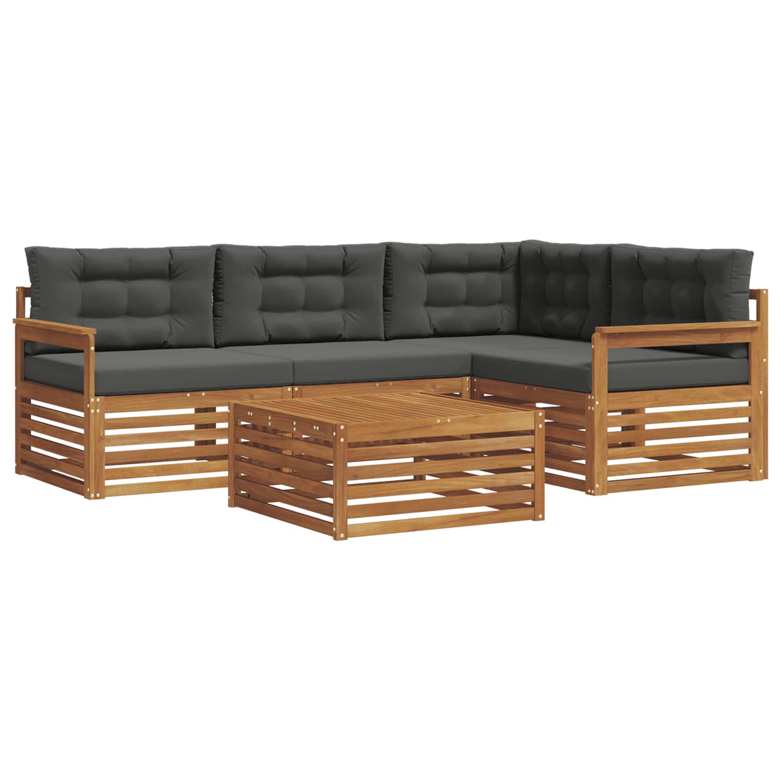 Ensemble de canapés d'extérieur 5 pcs Naturel et Anthracite - XIOS