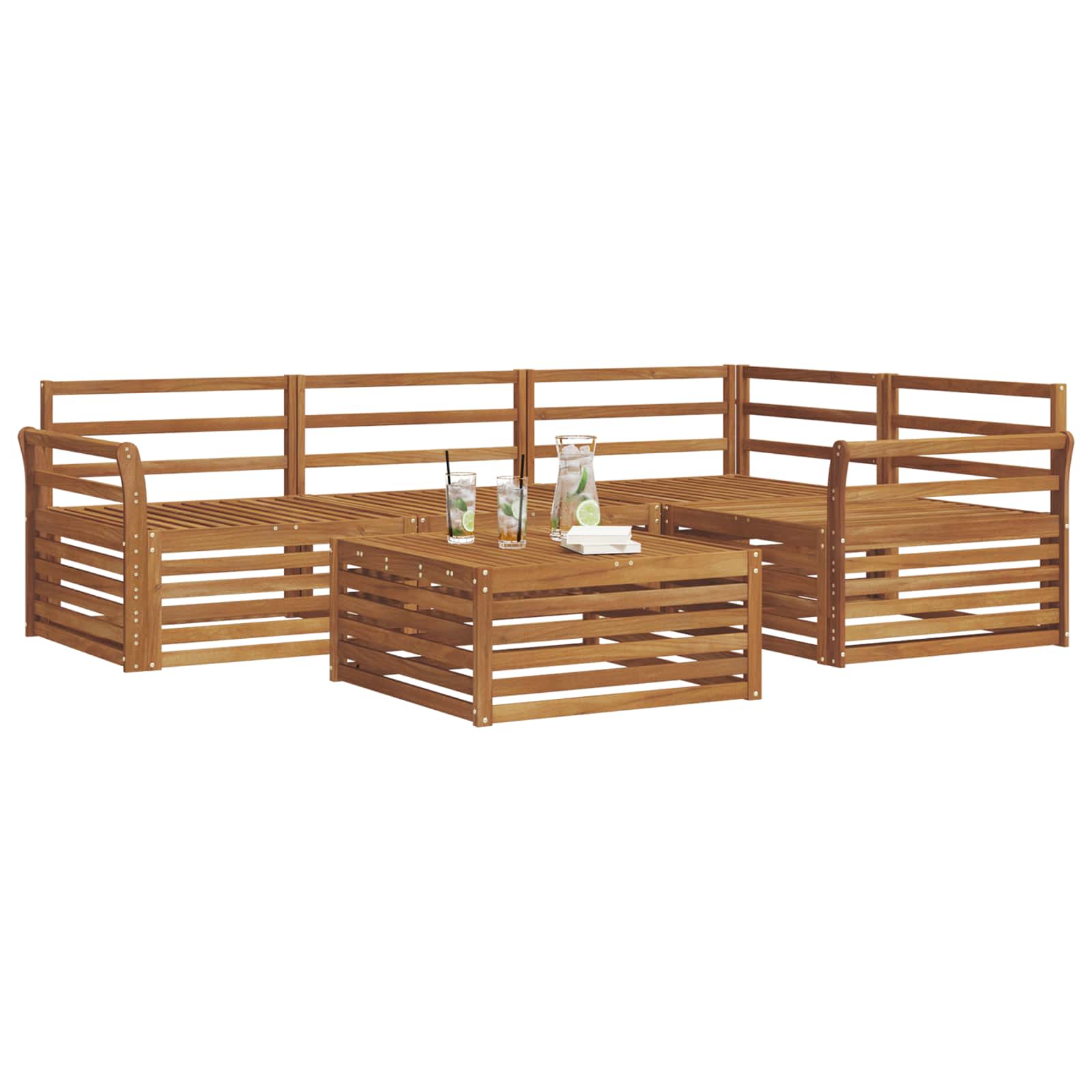 Ensemble de canapés d'extérieur 5 pcs Naturel - XIOS