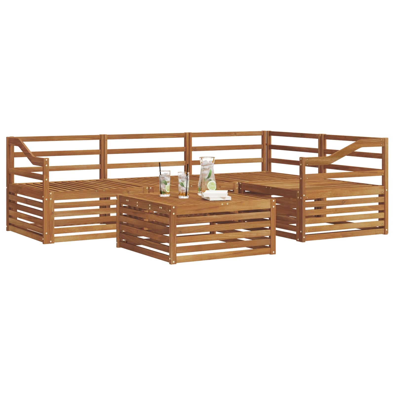 Ensemble de canapés d'extérieur 5 pcs Naturel - XIOS