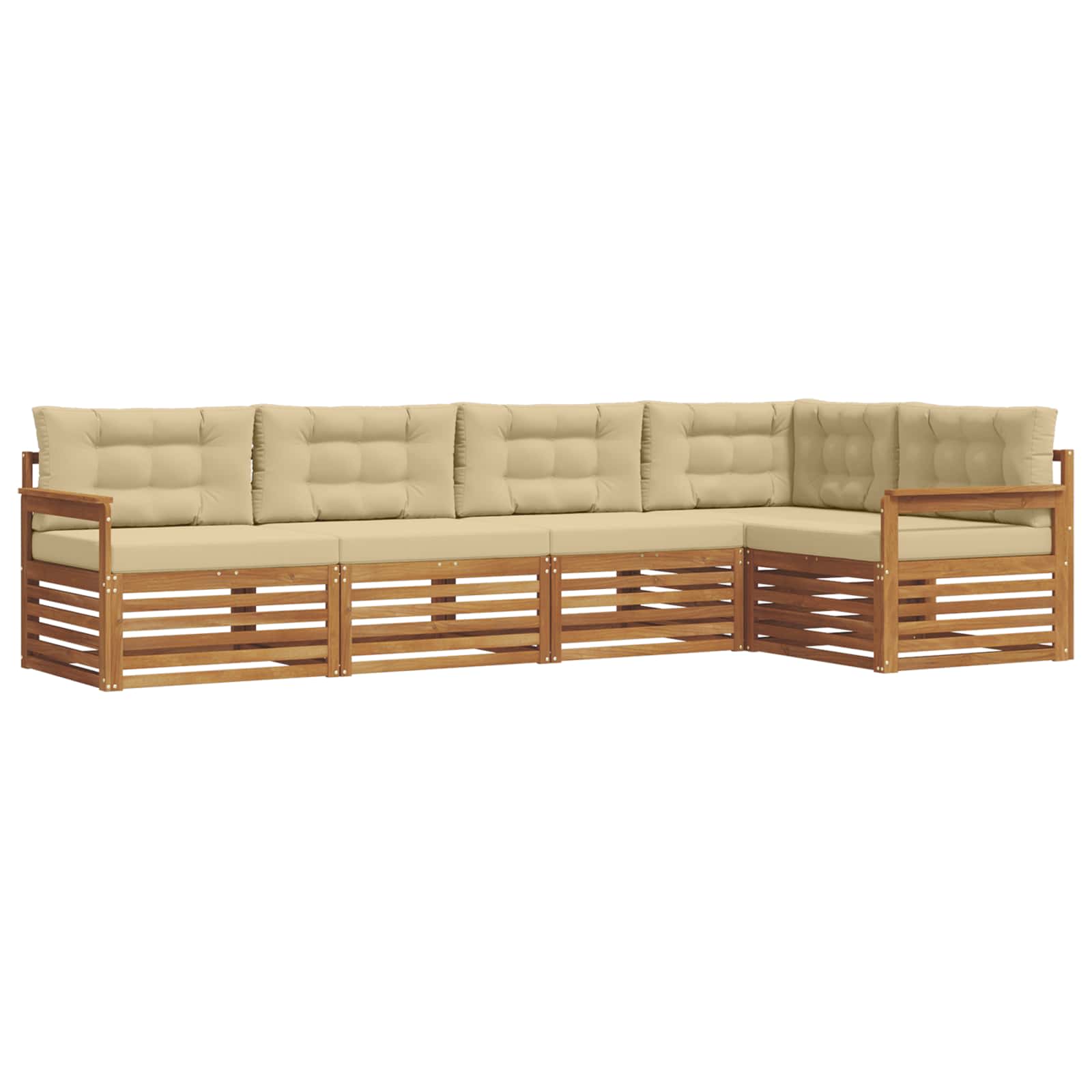 Ensemble de canapés d'extérieur 5 pcs Naturel et Beige - XIOS