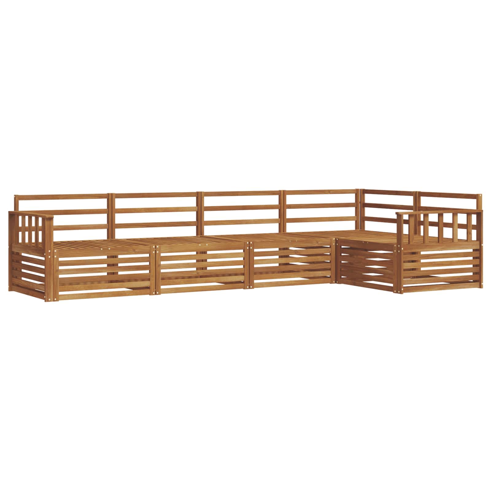 Ensemble de canapés d'extérieur 5 pcs Naturel - XIOS