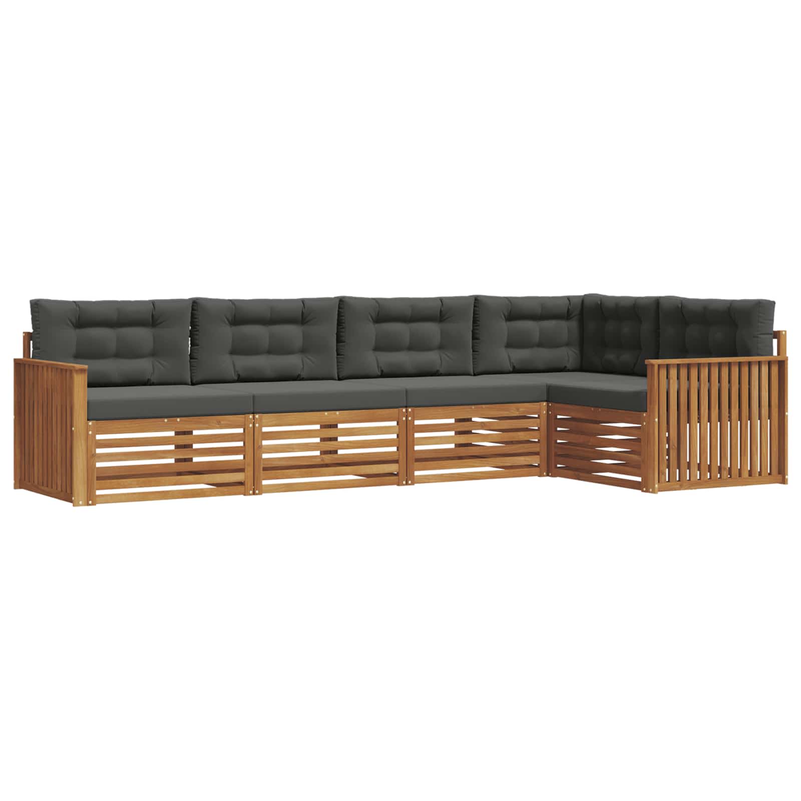 Ensemble de canapés d'extérieur 5 pcs Naturel et Anthracite - XIOS