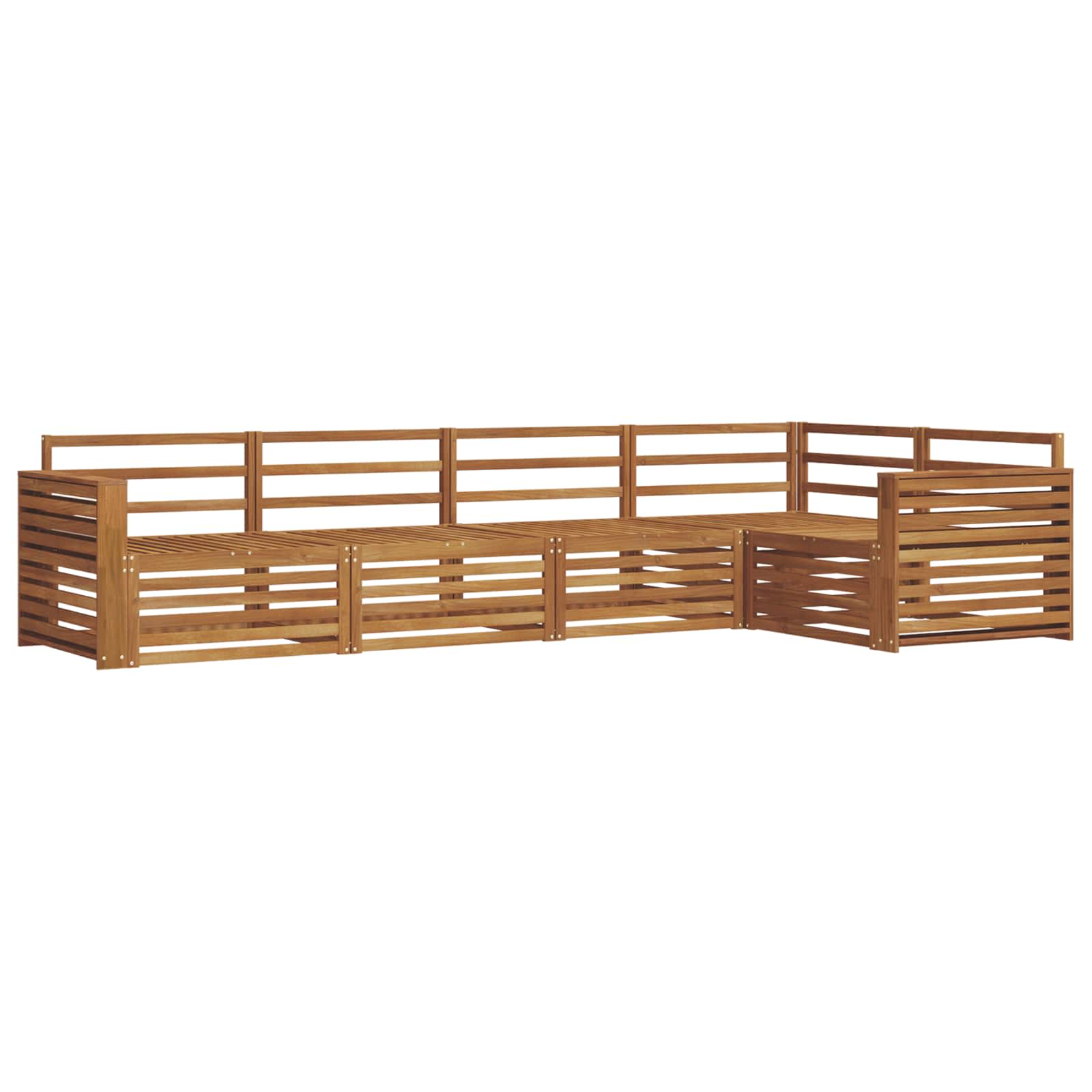 Ensemble de canapés d'extérieur 5 pcs Naturel - XIOS