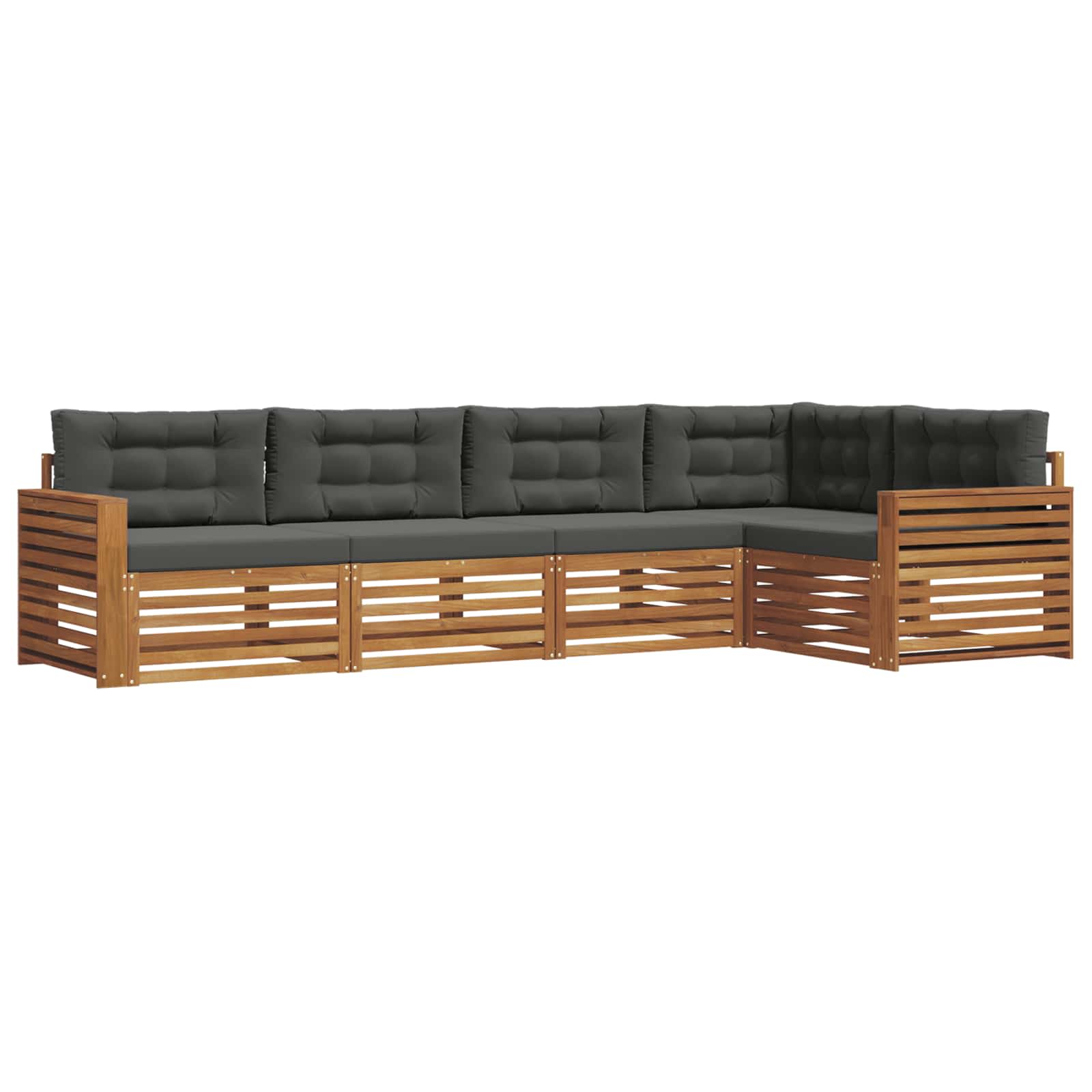 Ensemble de canapés d'extérieur 5 pcs Naturel et Anthracite - XIOS