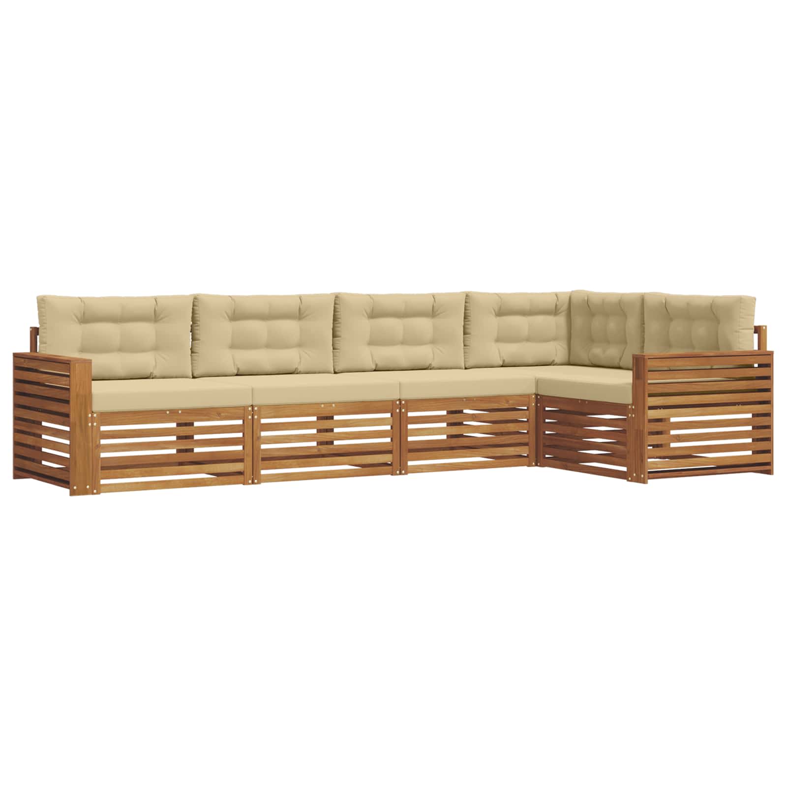 Ensemble de canapés d'extérieur 5 pcs Naturel et Beige - XIOS