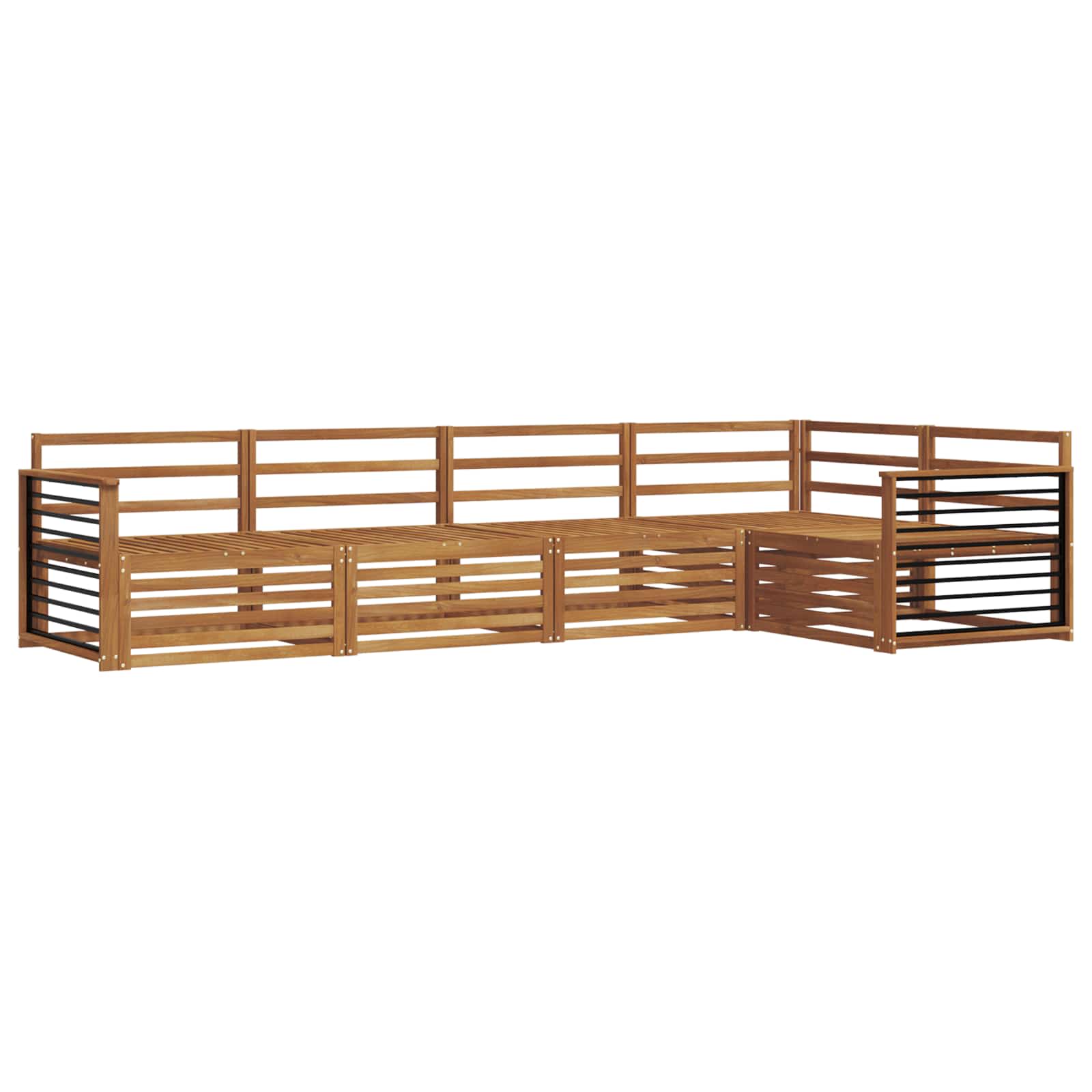 Ensemble de canapés d'extérieur 5 pcs Naturel - XIOS