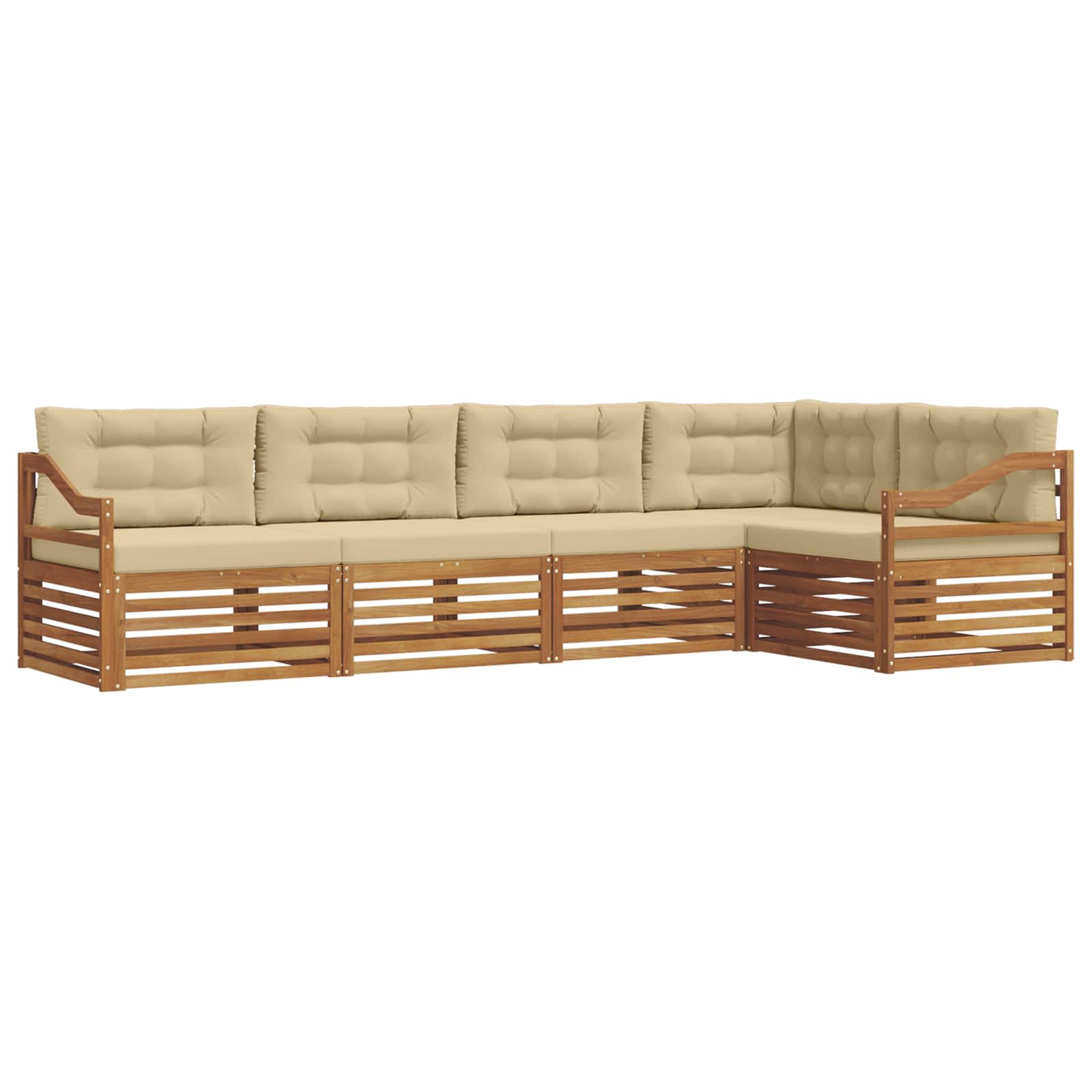 Ensemble de canapés d'extérieur 5 pcs Naturel et Beige - XIOS