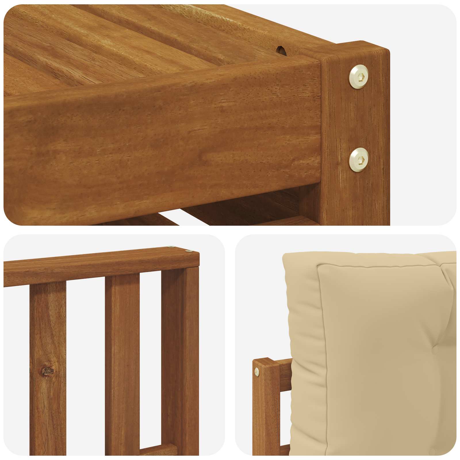 Ensemble de canapés d'extérieur 6 pcs Naturel et Beige - XIOS
