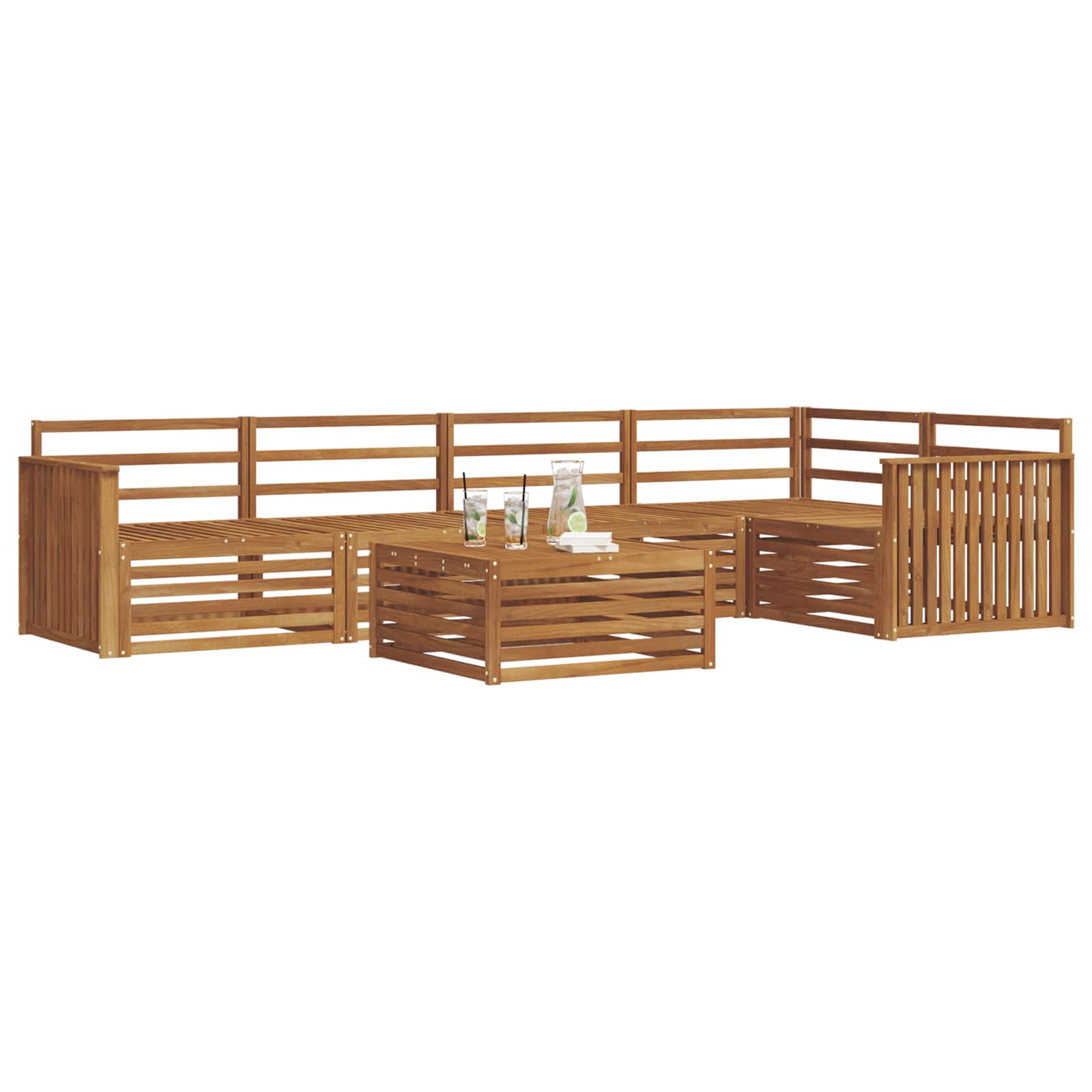 Ensemble de canapés d'extérieur 6 pcs Naturel - XIOS