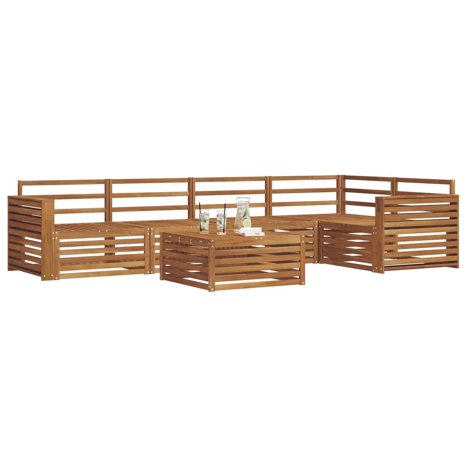 Ensemble de canapés d'extérieur 6 pcs Naturel - XIOS
