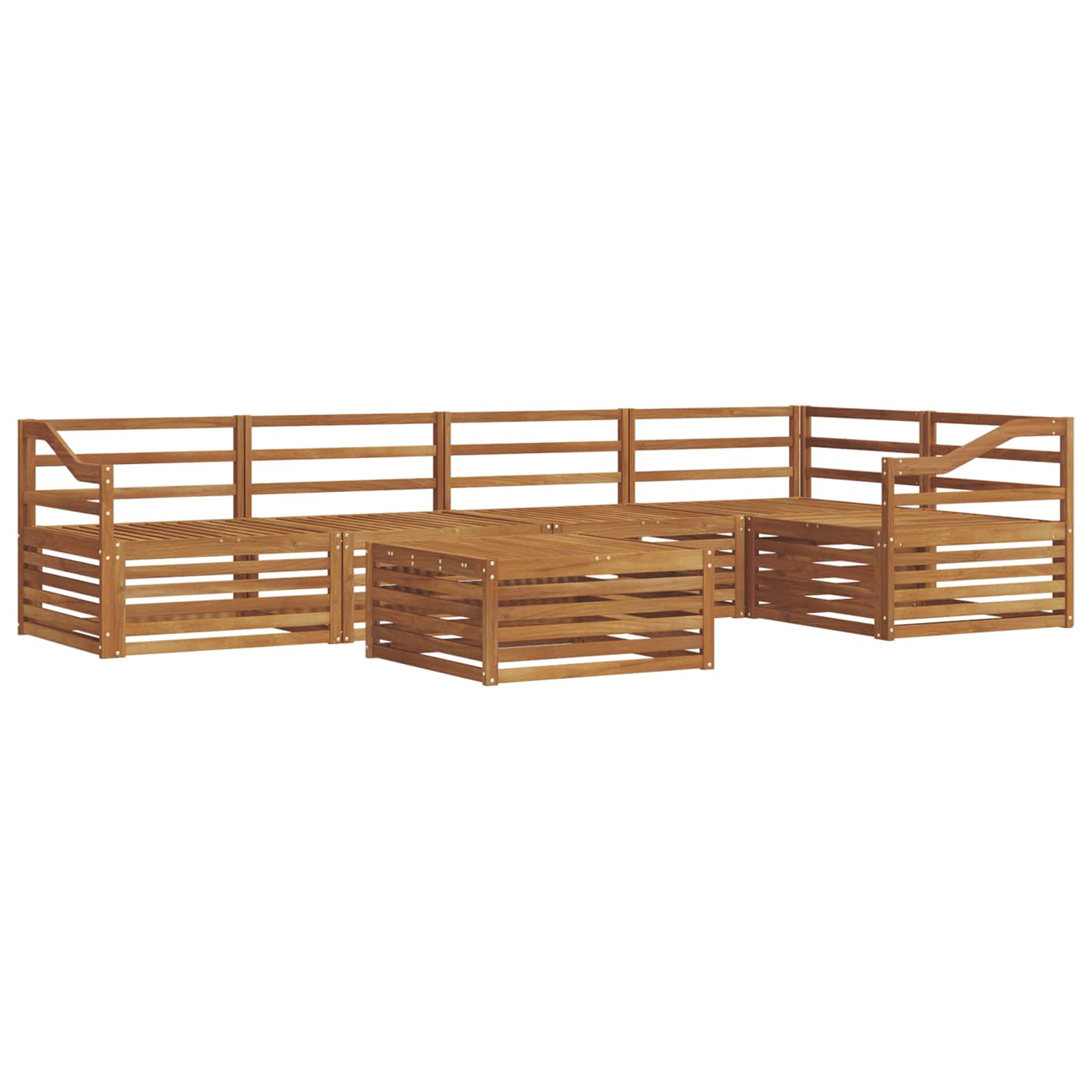 Ensemble de canapés d'extérieur 6 pcs Naturel - XIOS
