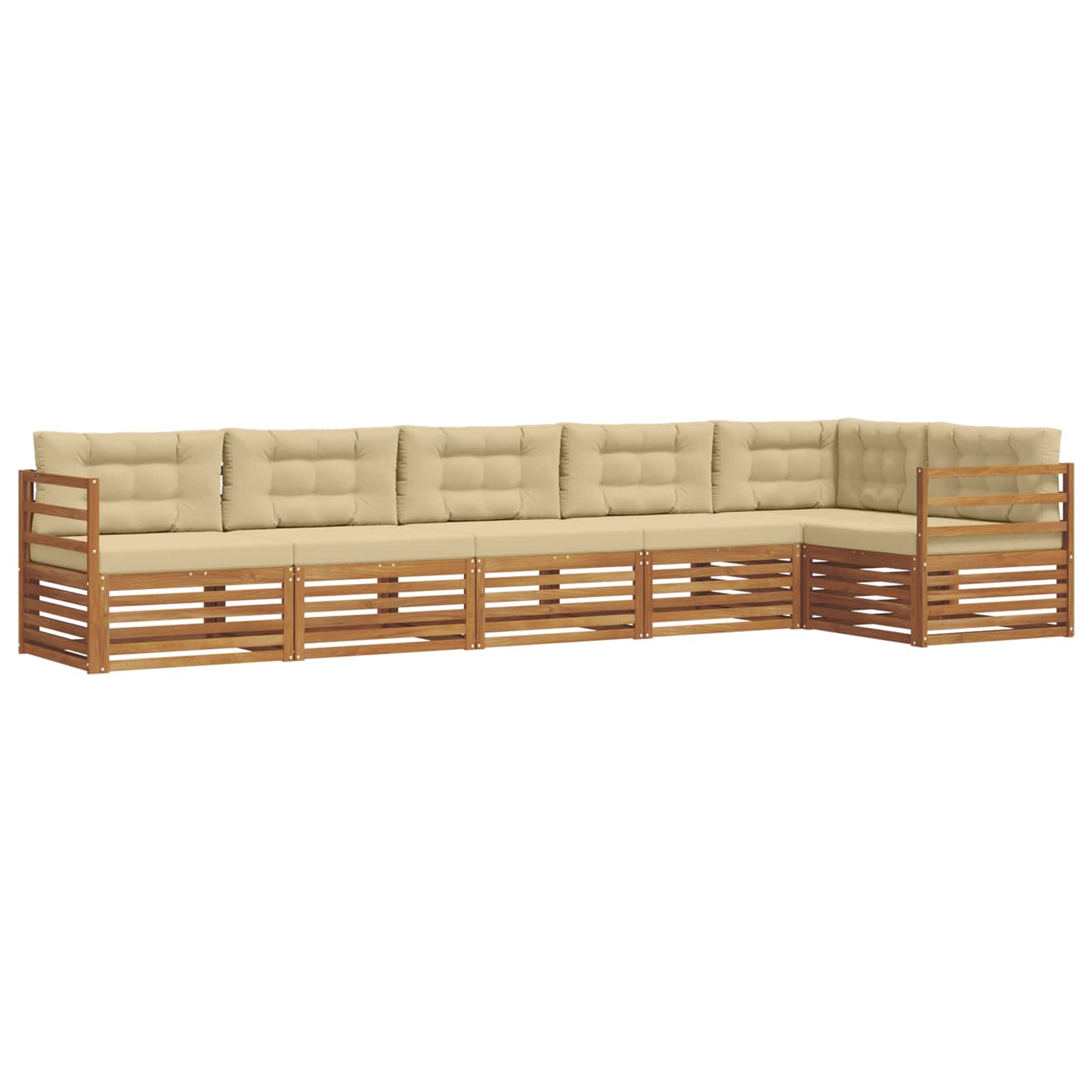 Ensemble de canapés d'extérieur 6 pcs Naturel et Beige - XIOS