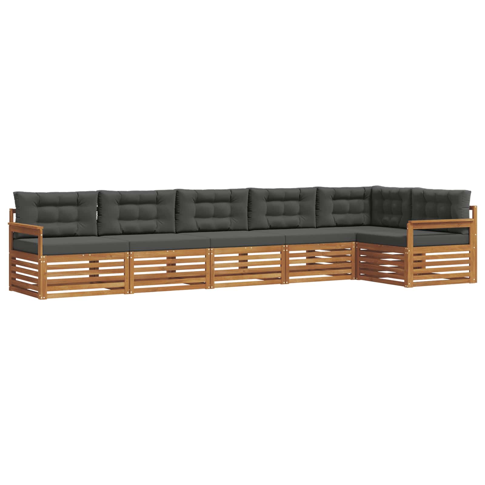 Ensemble de canapés d'extérieur 6 pcs Naturel et Anthracite - XIOS