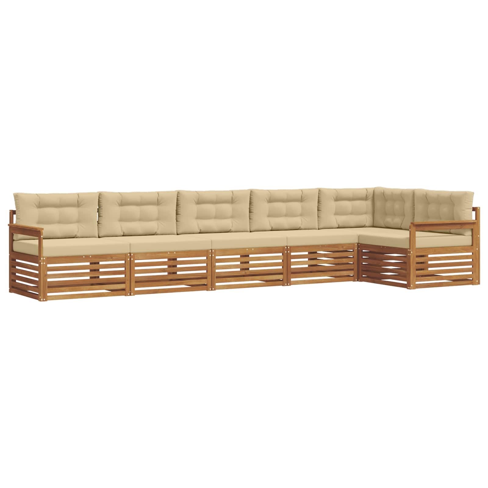 Ensemble de canapés d'extérieur 6 pcs Naturel et Beige - XIOS