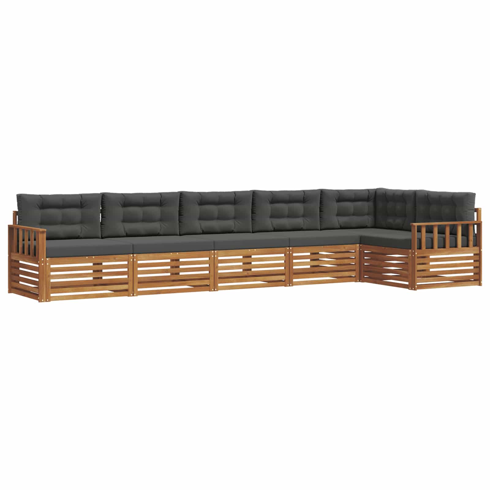 Ensemble de canapés d'extérieur 6 pcs Naturel et Anthracite - XIOS