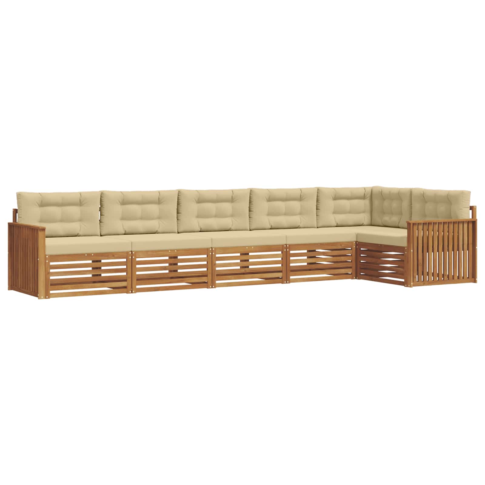 Ensemble de canapés d'extérieur 6 pcs Naturel et Beige - XIOS