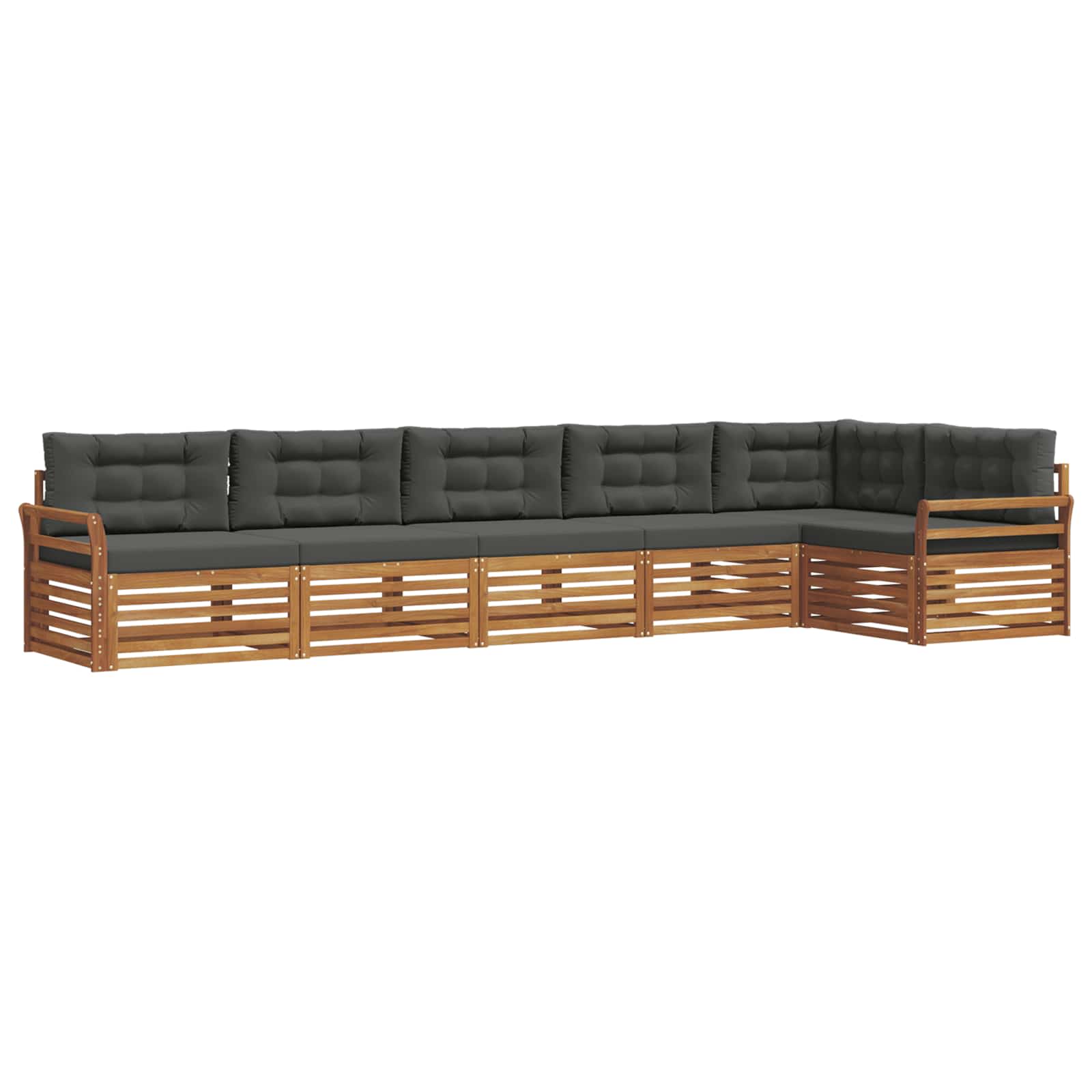Ensemble de canapés d'extérieur 6 pcs Naturel et Anthracite - XIOS