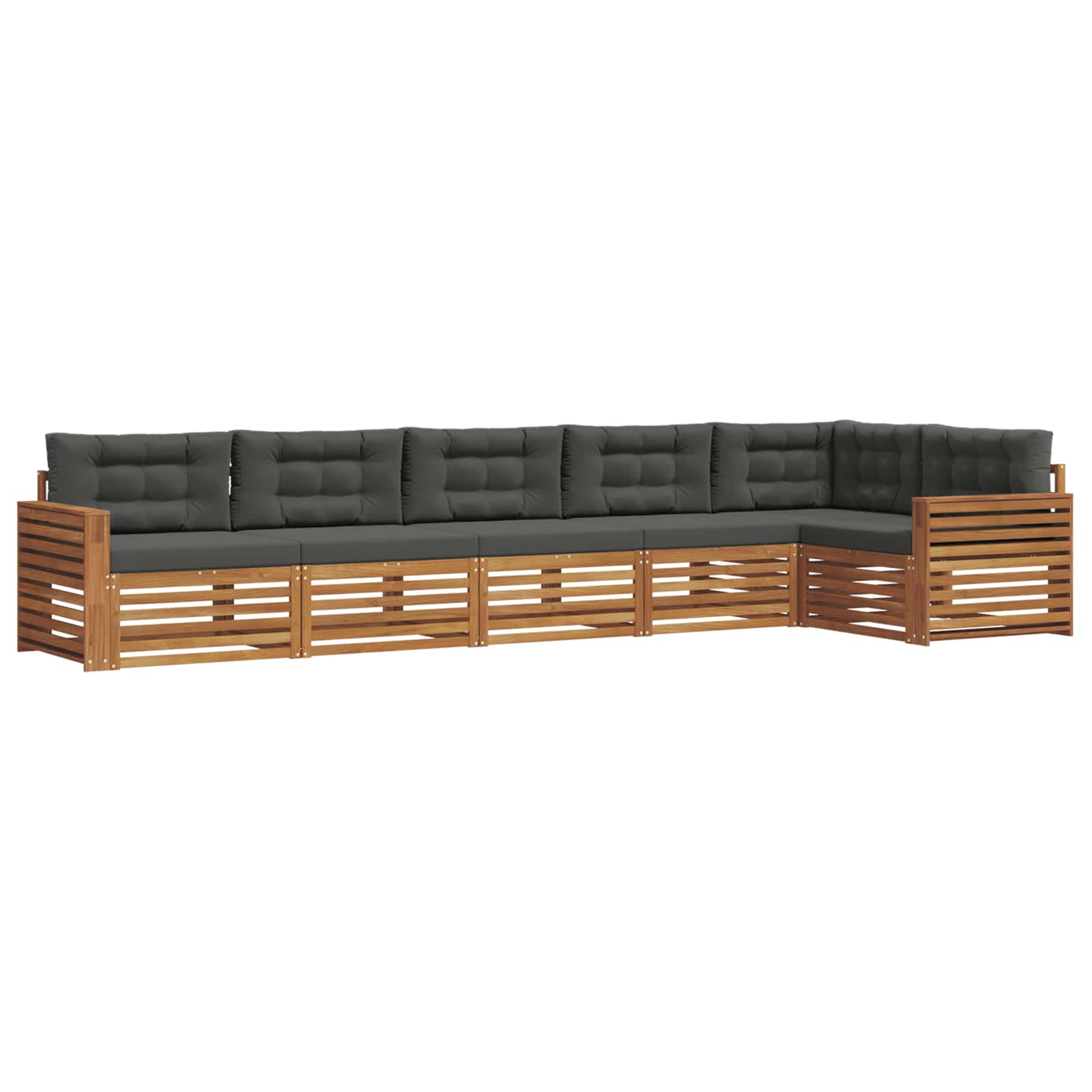 Ensemble de canapés d'extérieur 6 pcs Naturel et Anthracite - XIOS
