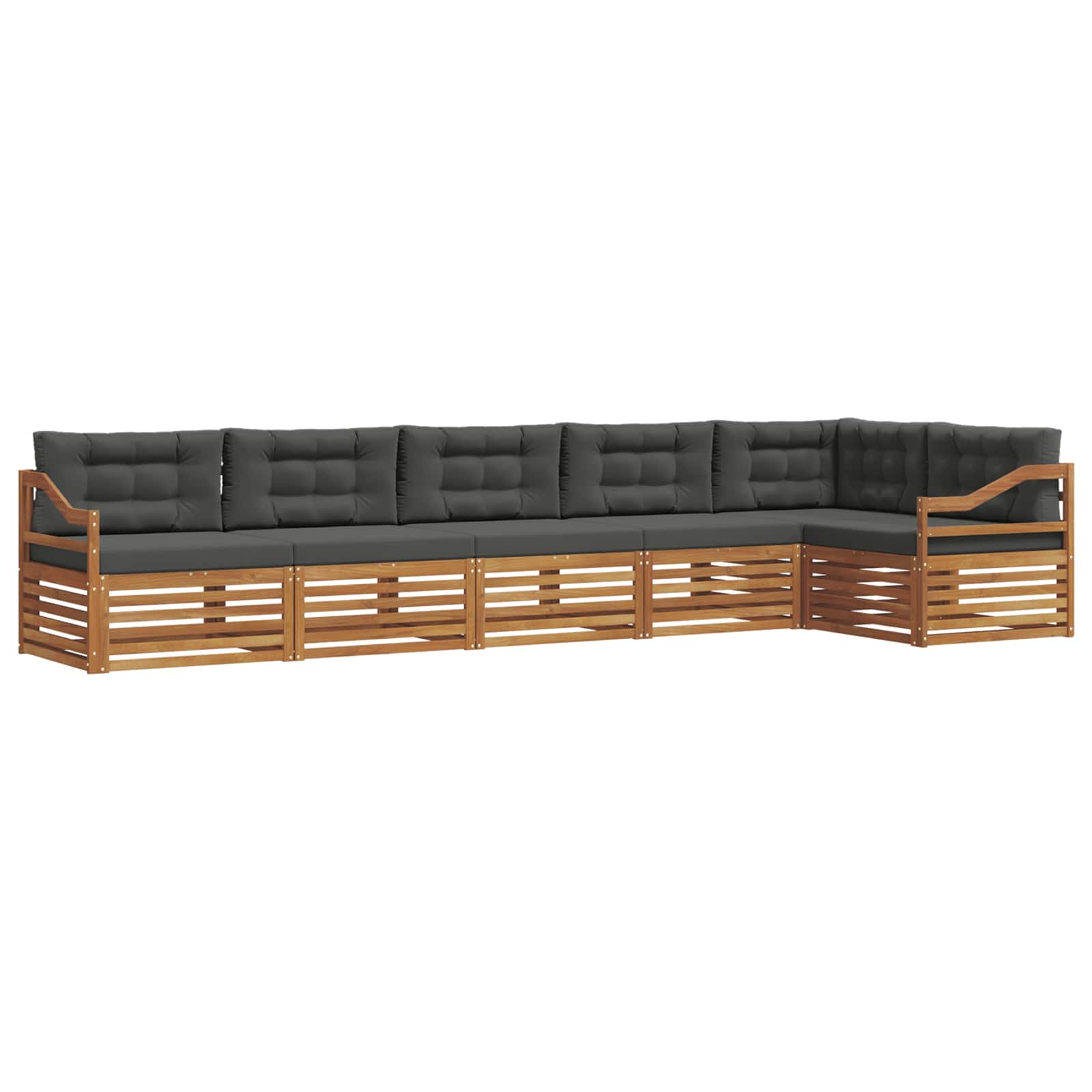 Ensemble de canapés d'extérieur 6 pcs Naturel et Anthracite - XIOS