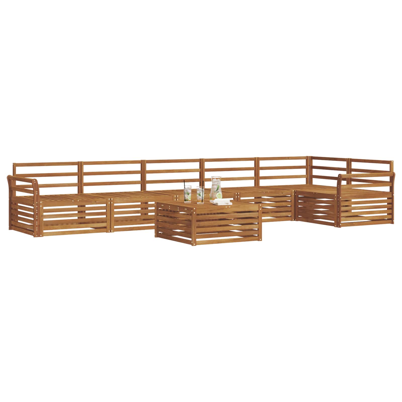 Ensemble de canapés d'extérieur 7 pcs Naturel - XIOS