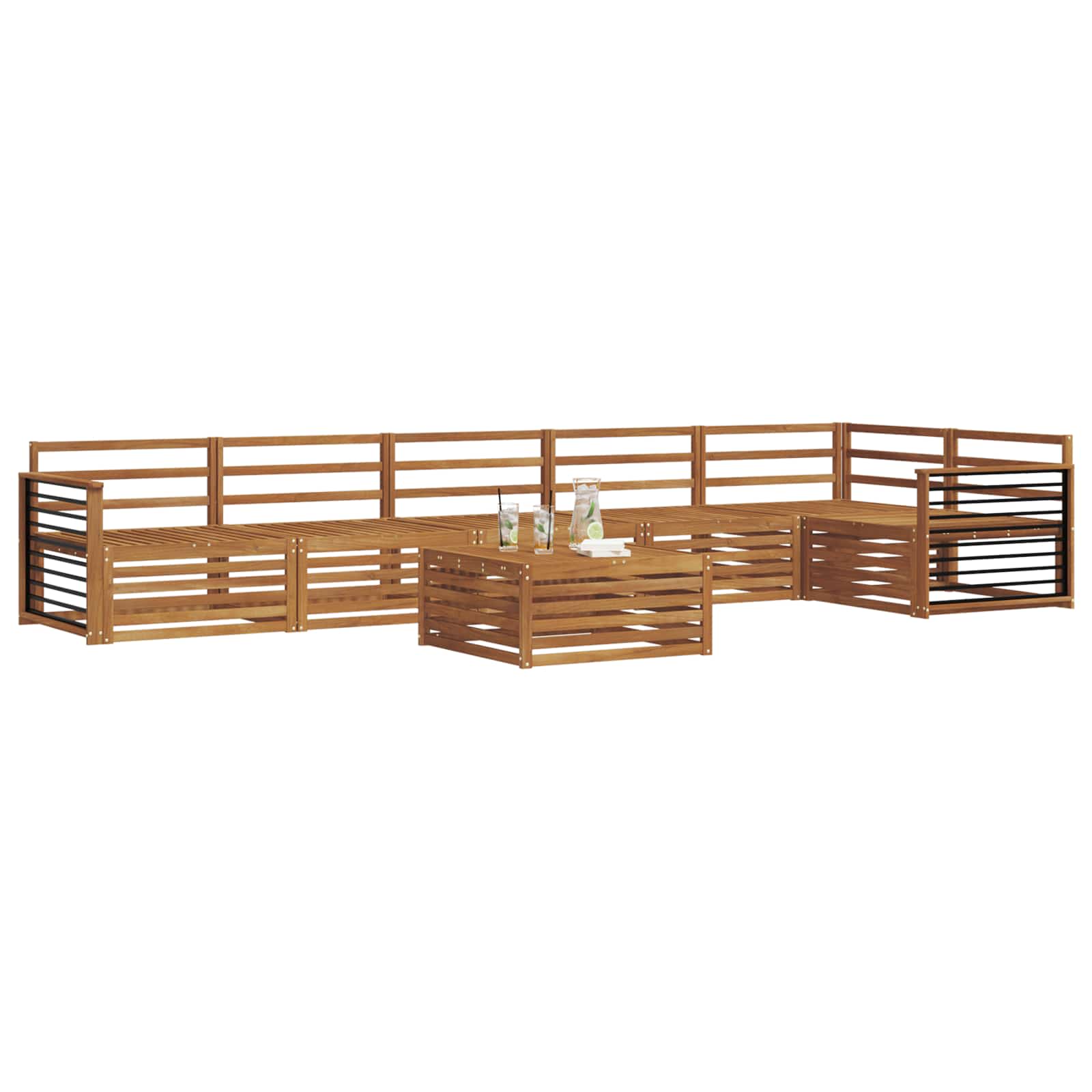 Ensemble de canapés d'extérieur 7 pcs Naturel - XIOS
