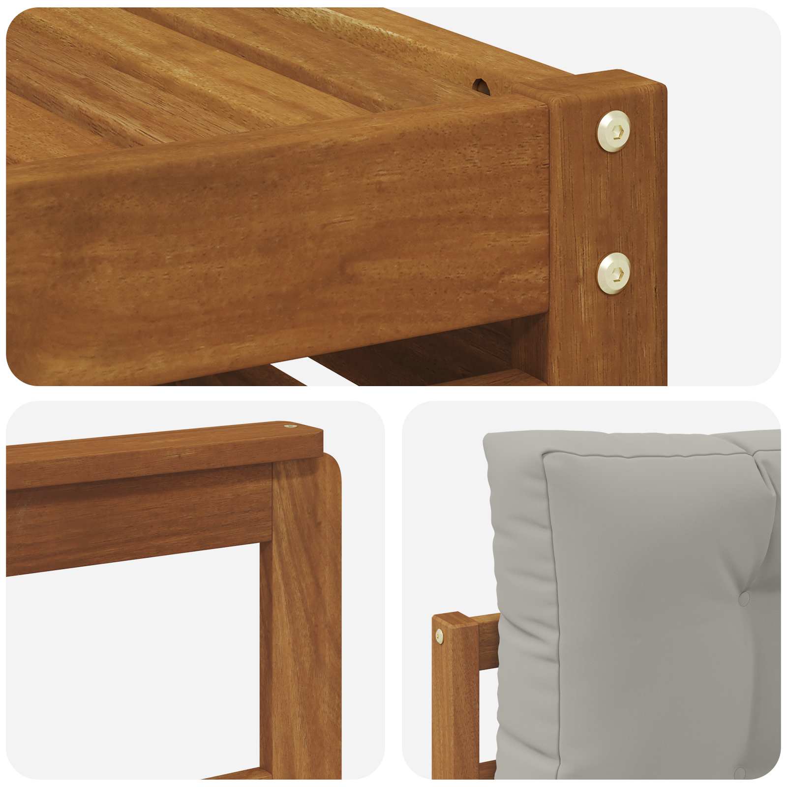 Ensemble de canapés d'extérieur 9 pcs Gris Naturel et Clair - XIOS