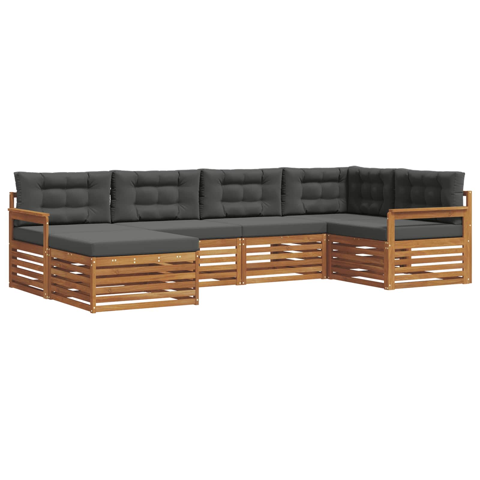 Ensemble de canapés d'extérieur 6 pcs Naturel et Anthracite - XIOS