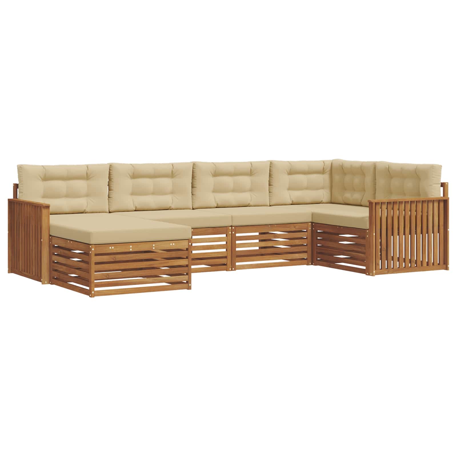 Ensemble de canapés d'extérieur 6 pcs Naturel et Beige - XIOS