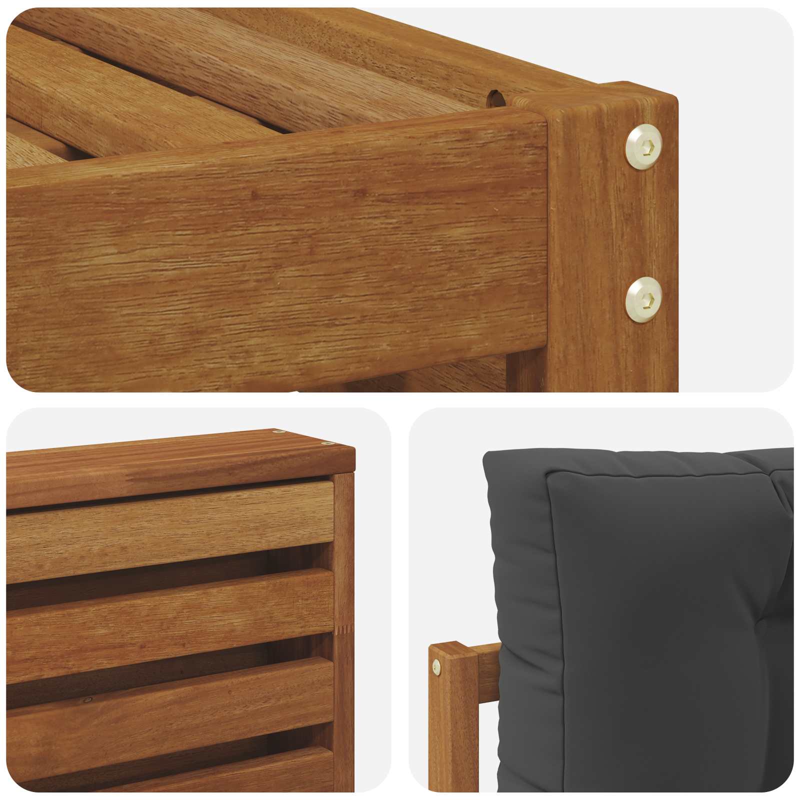 Ensemble de canapés d'extérieur 6 pcs Naturel et Anthracite - XIOS