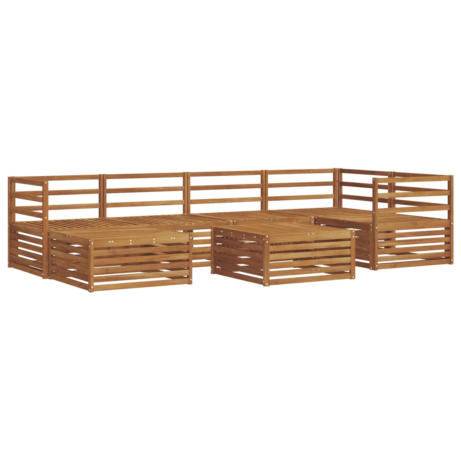 Ensemble de canapés d'extérieur 7 pcs Naturel - XIOS
