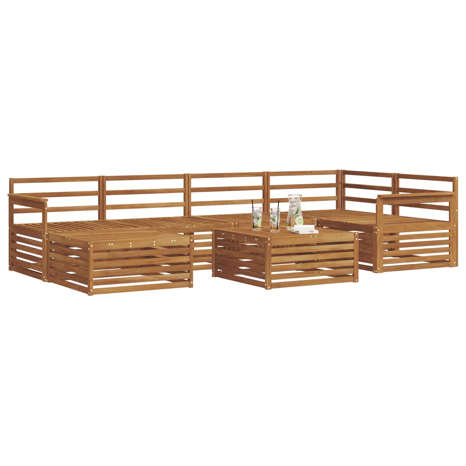 Ensemble de canapés d'extérieur 7 pcs Naturel - XIOS