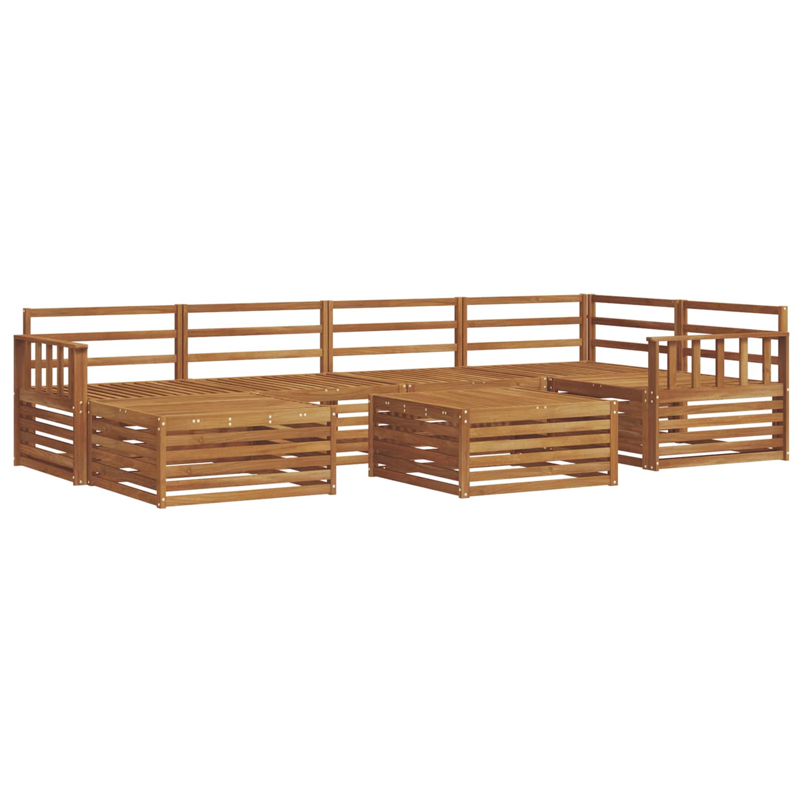 Ensemble de canapés d'extérieur 7 pcs Naturel - XIOS