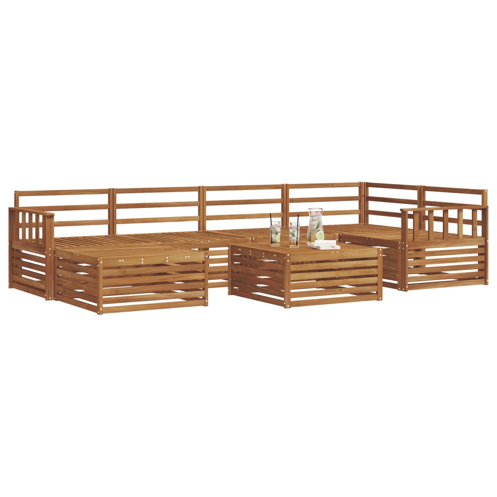 Ensemble de canapés d'extérieur 7 pcs Naturel - XIOS