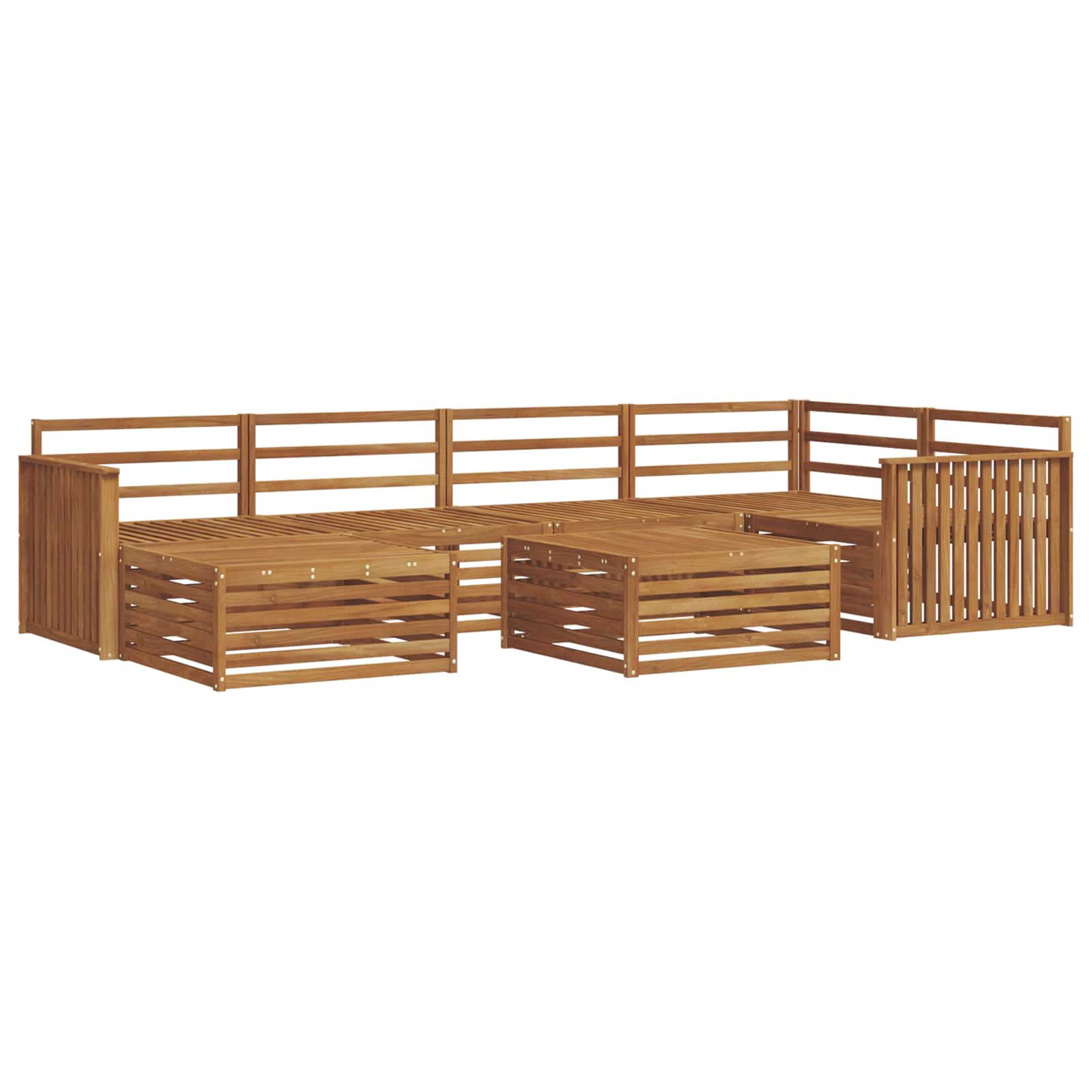 Ensemble de canapés d'extérieur 7 pcs Naturel - XIOS