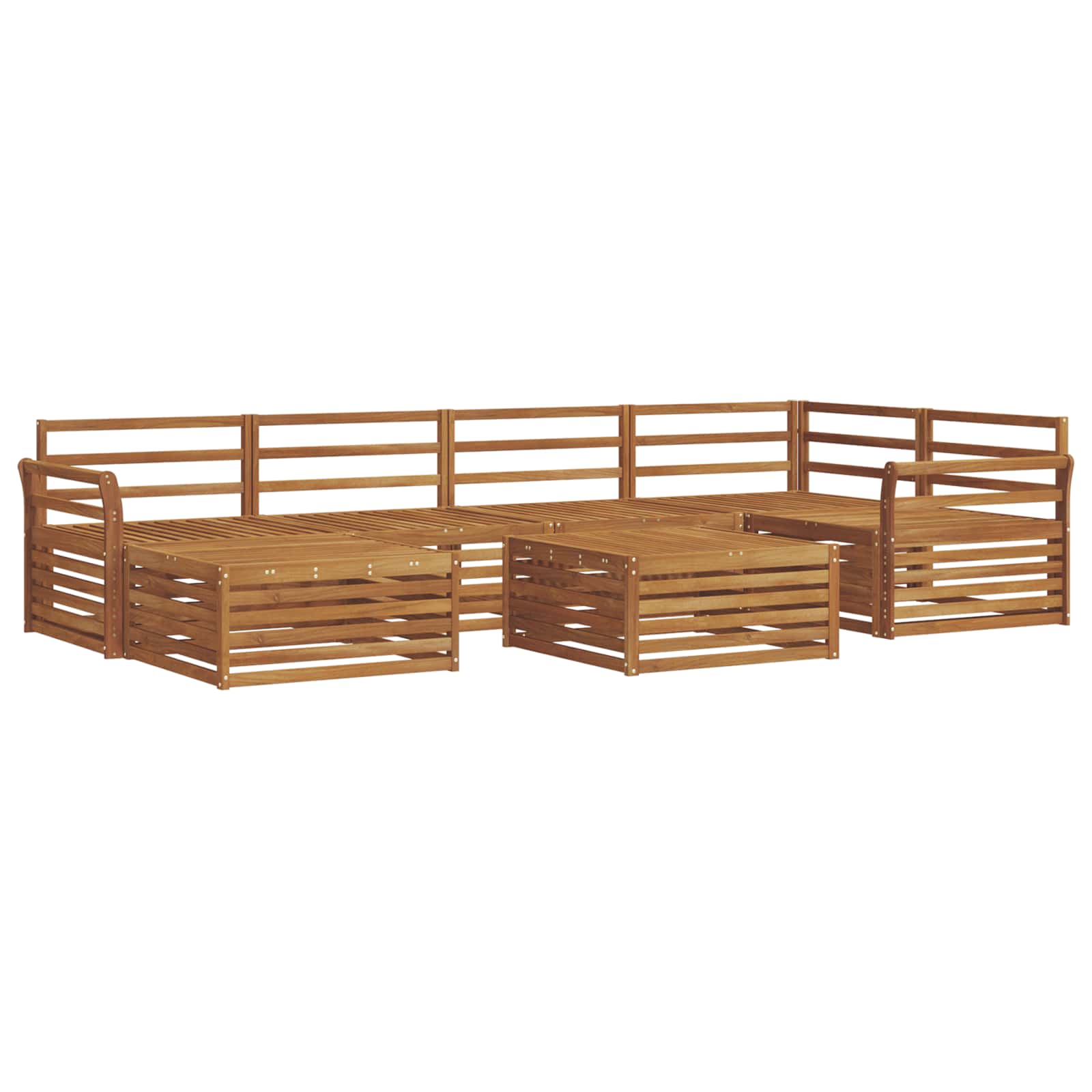 Ensemble de canapés d'extérieur 7 pcs Naturel - XIOS