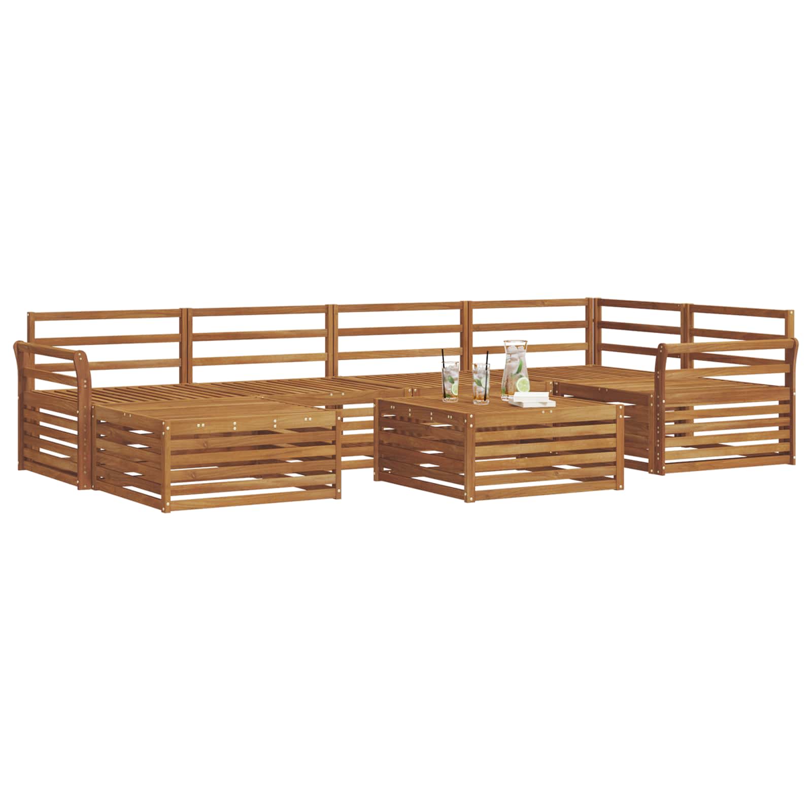 Ensemble de canapés d'extérieur 7 pcs Naturel - XIOS