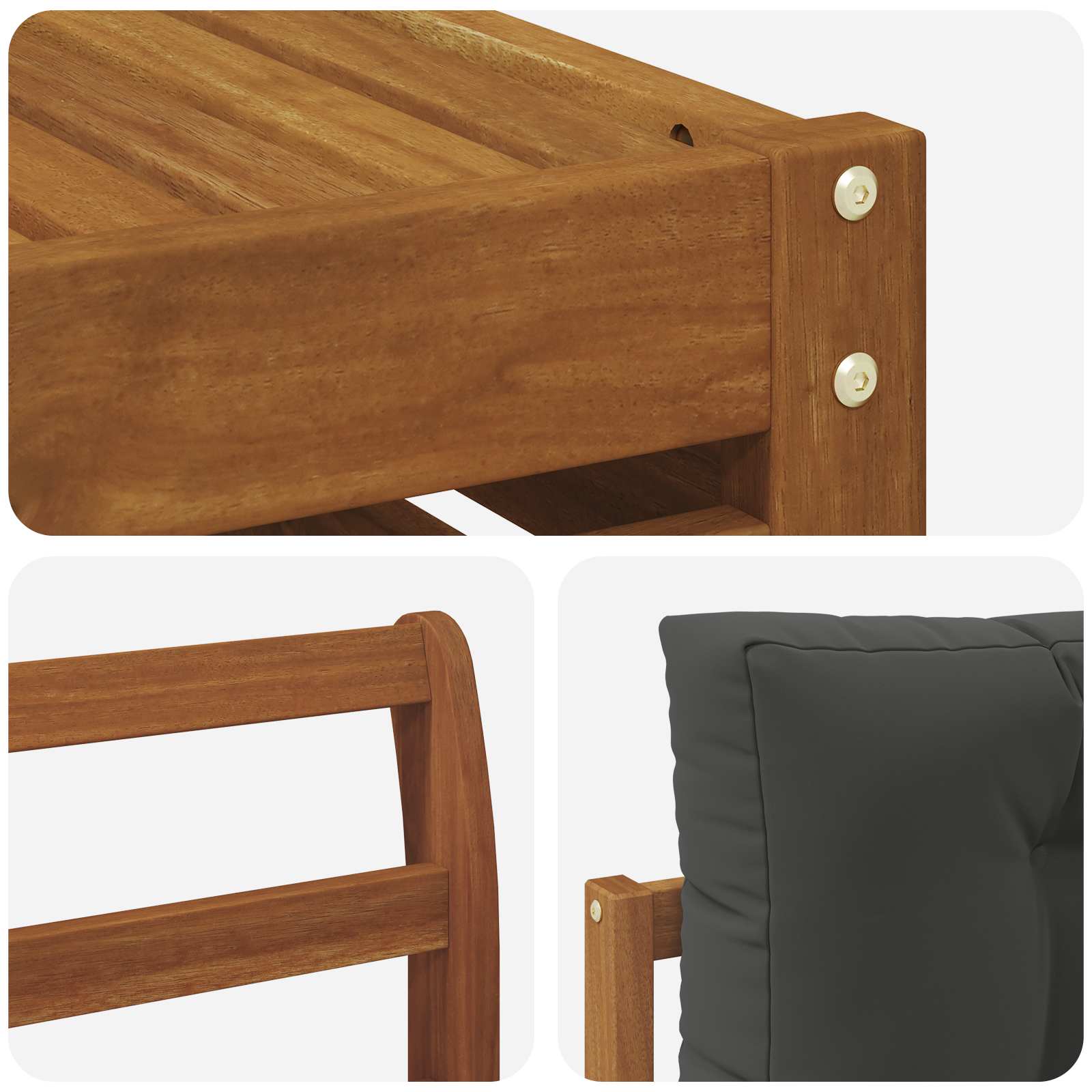 Ensemble de canapés d'extérieur 7 pcs Naturel et Anthracite - XIOS