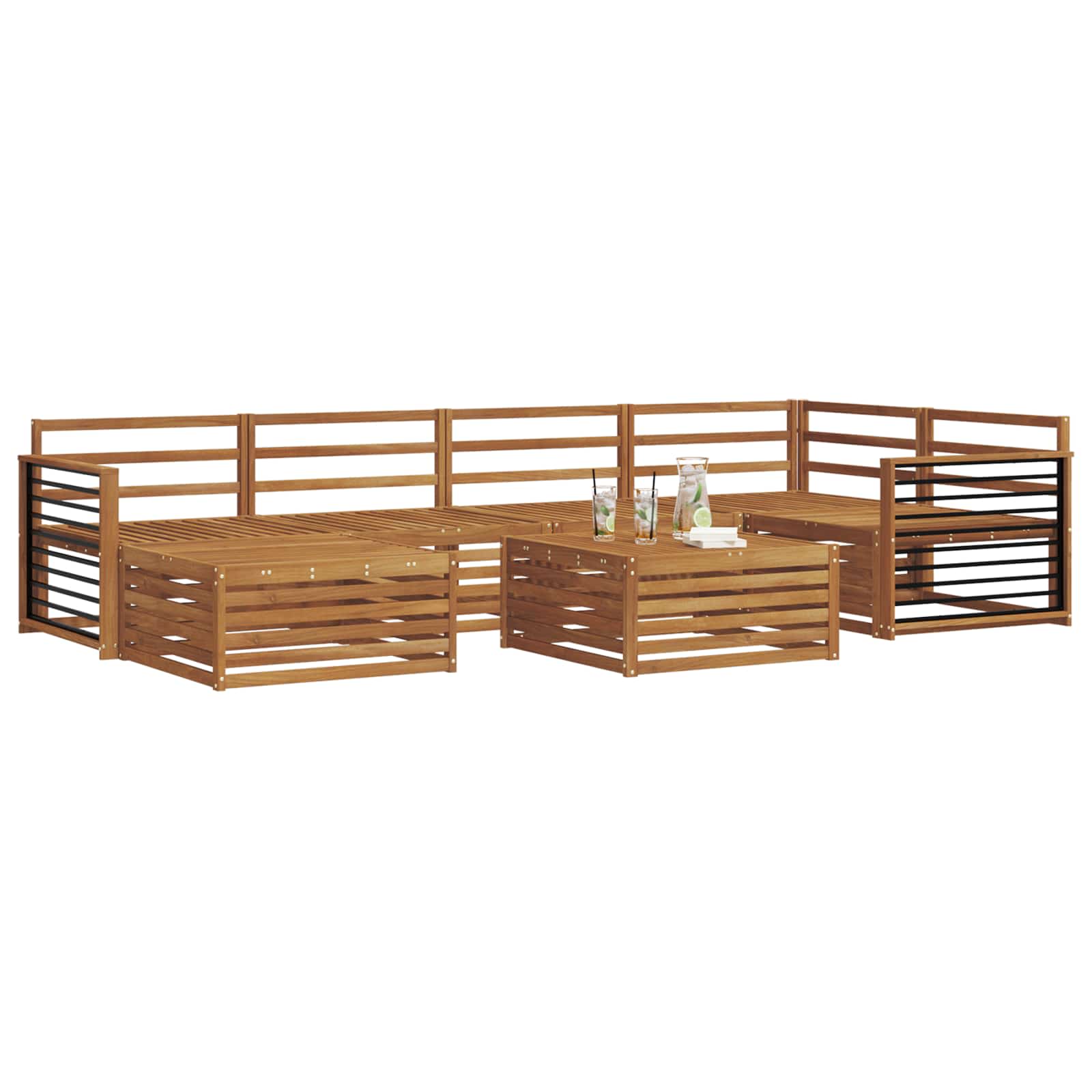 Ensemble de canapés d'extérieur 7 pcs Naturel - XIOS