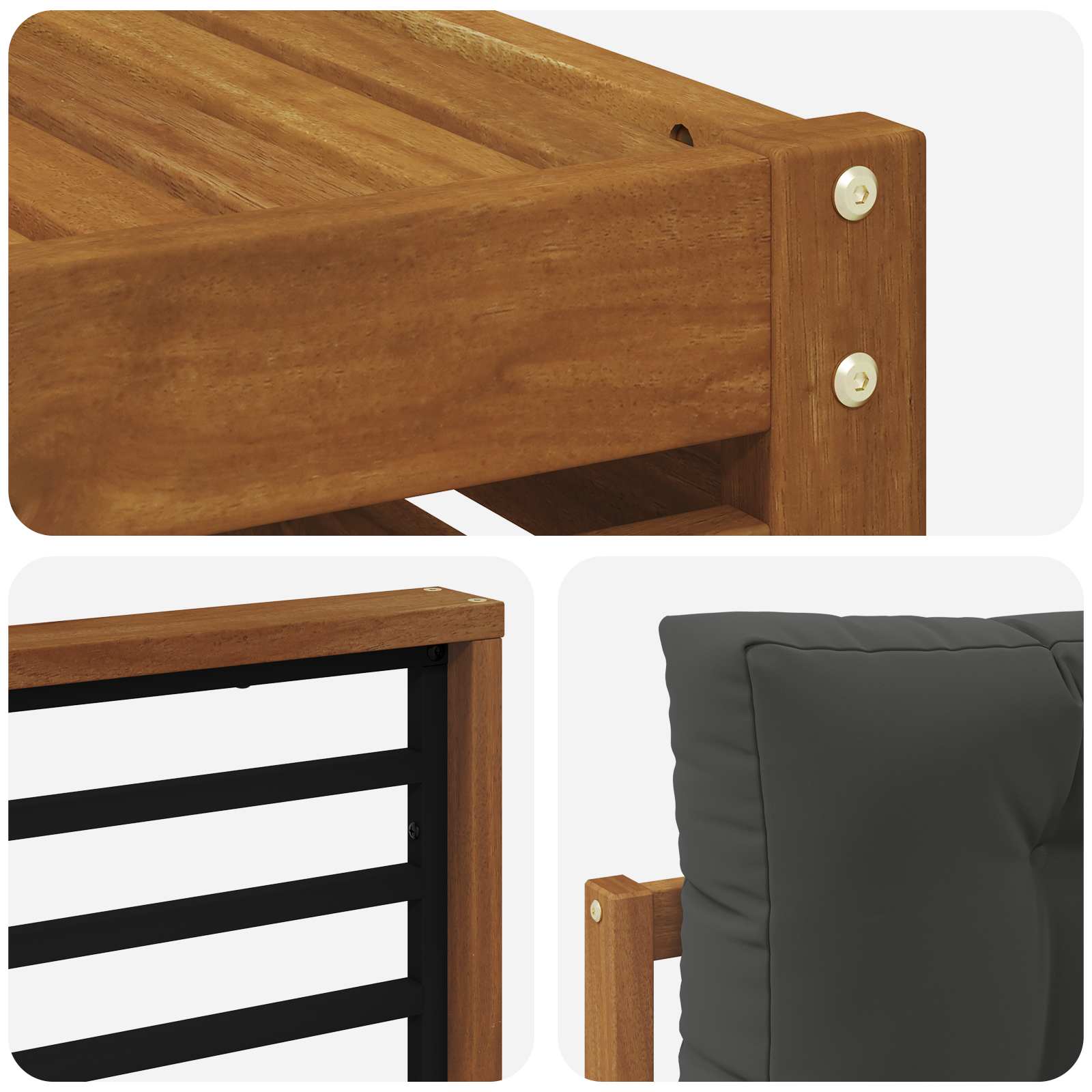 Ensemble de canapés d'extérieur 7 pcs Naturel et Anthracite - XIOS