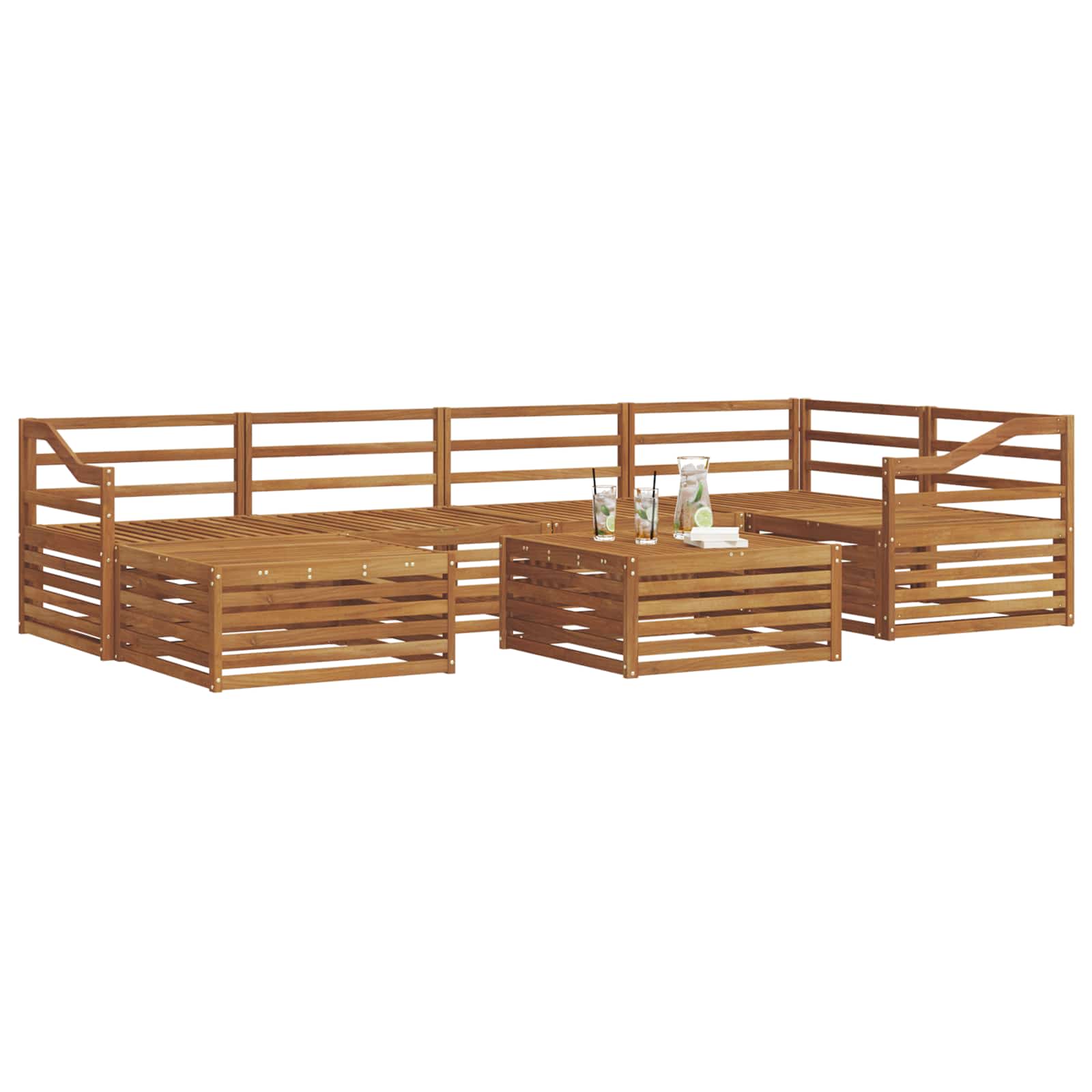 Ensemble de canapés d'extérieur 7 pcs Naturel - XIOS