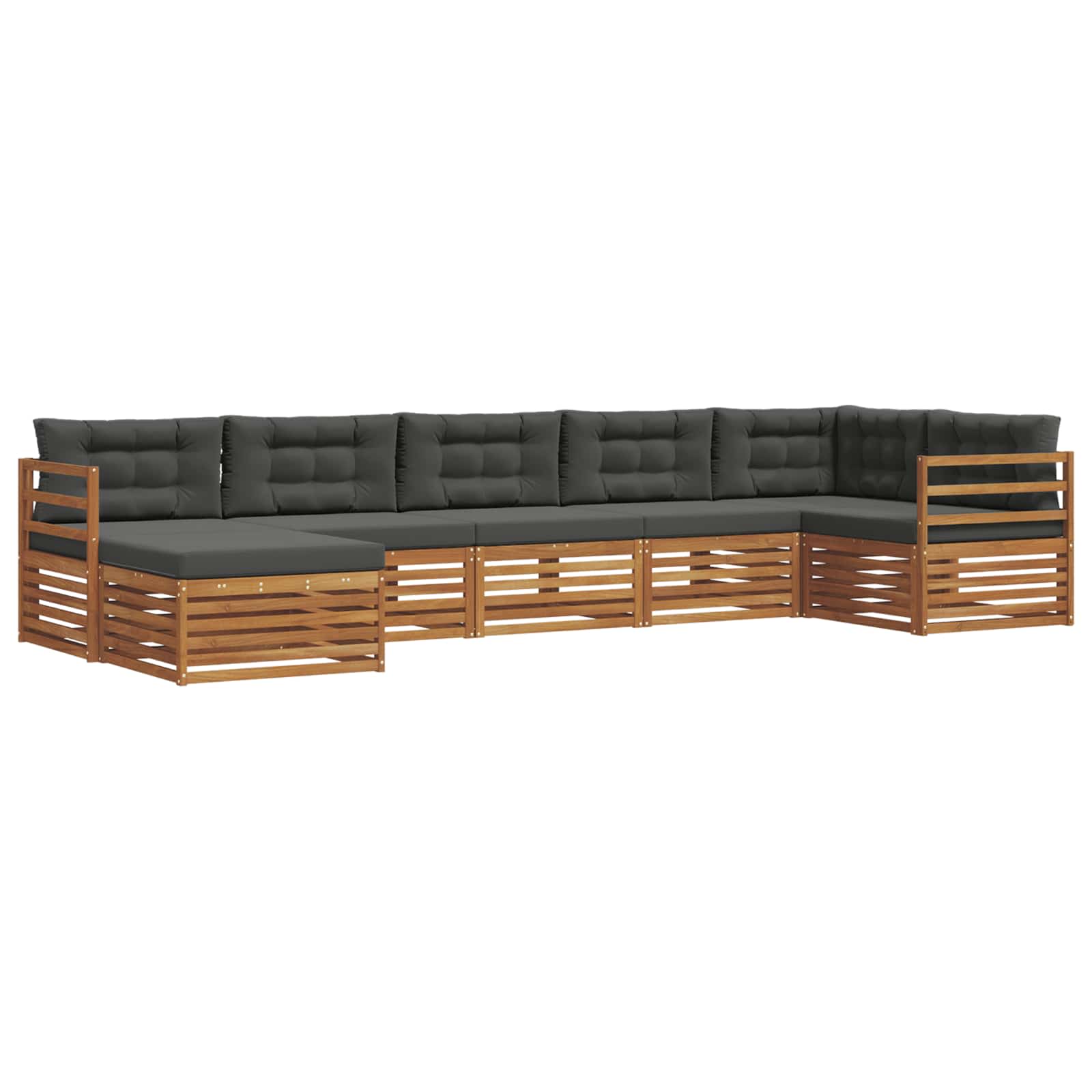 Ensemble de canapés d'extérieur 7 pcs Naturel et Anthracite - XIOS