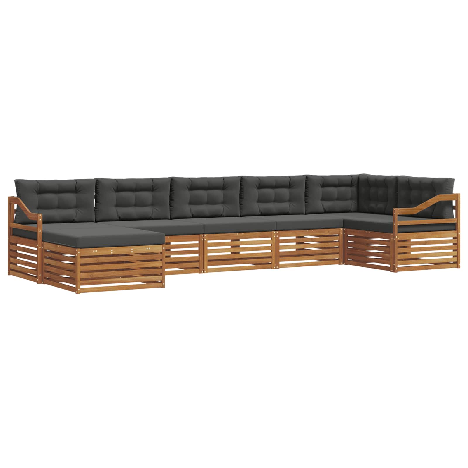 Ensemble de canapés d'extérieur 7 pcs Naturel et Anthracite - XIOS