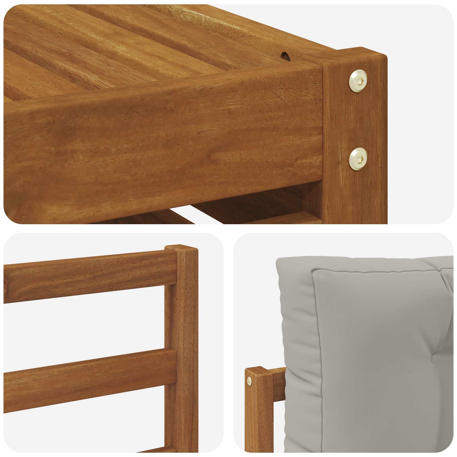 Ensembles de canapés avec coussin 8 pcs Gris Naturel et Clair - XIOS