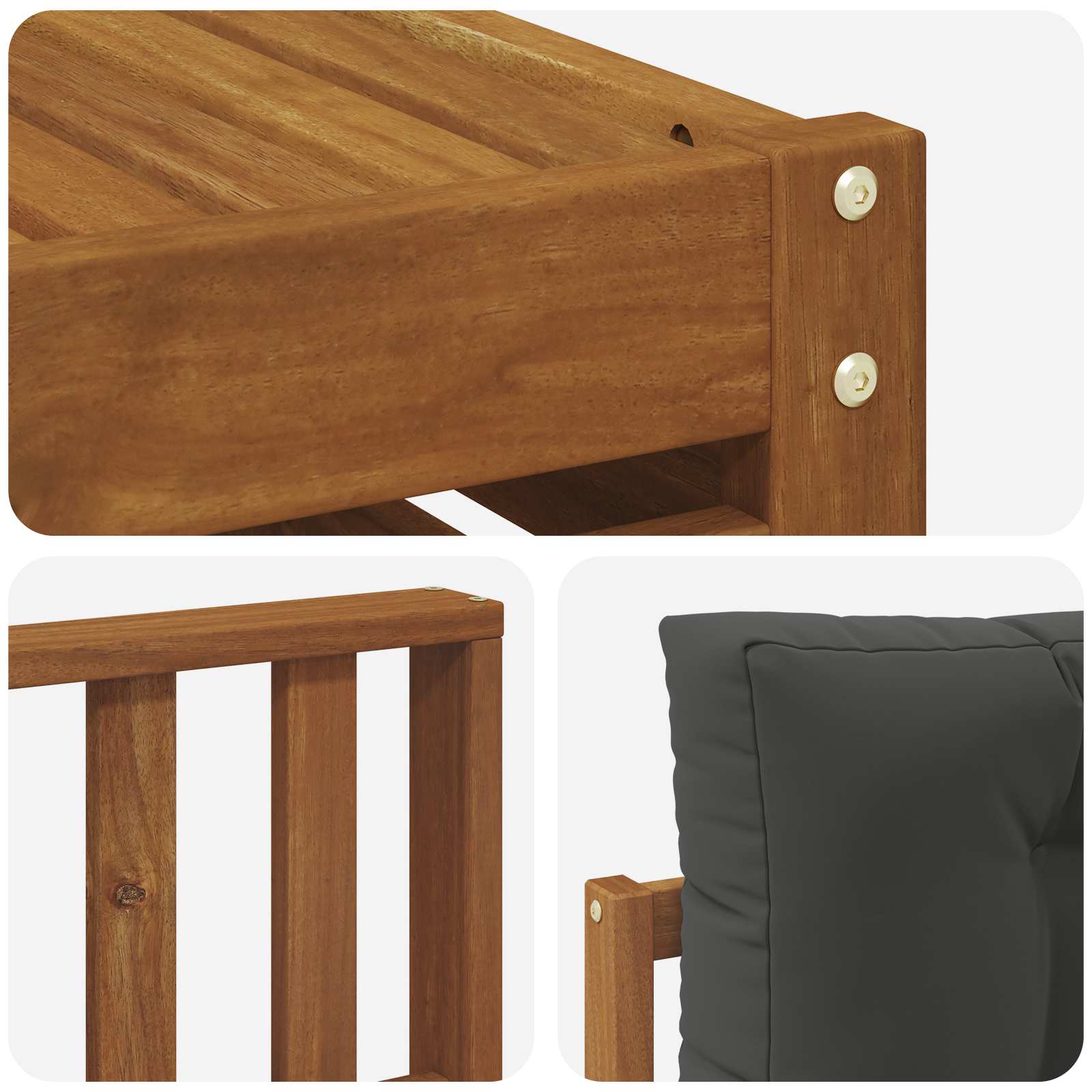 Ensembles de canapés avec coussin 8 pcs Naturel et Anthracite - XIOS