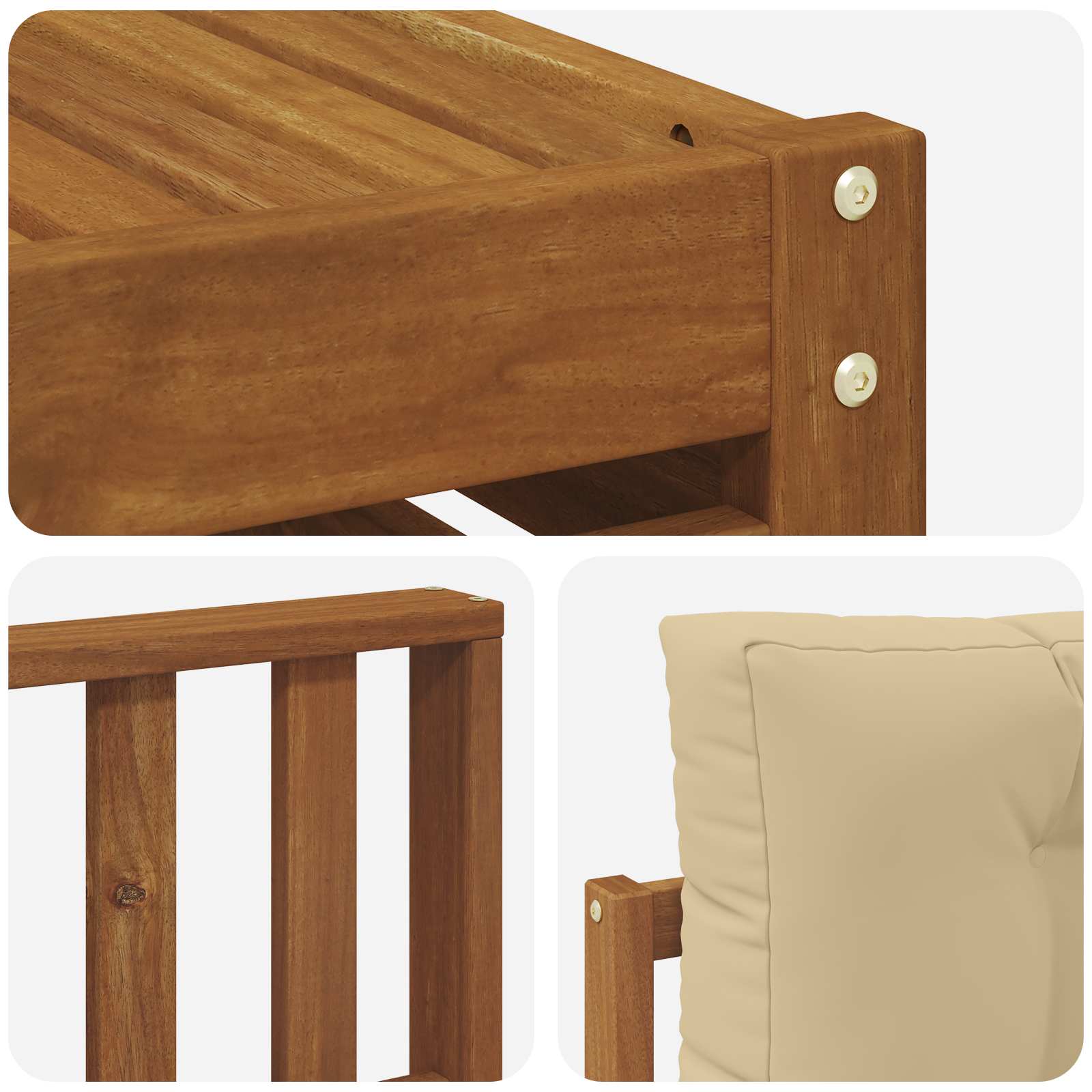 Ensembles de canapés avec coussin 8 pcs Naturel et Beige - XIOS