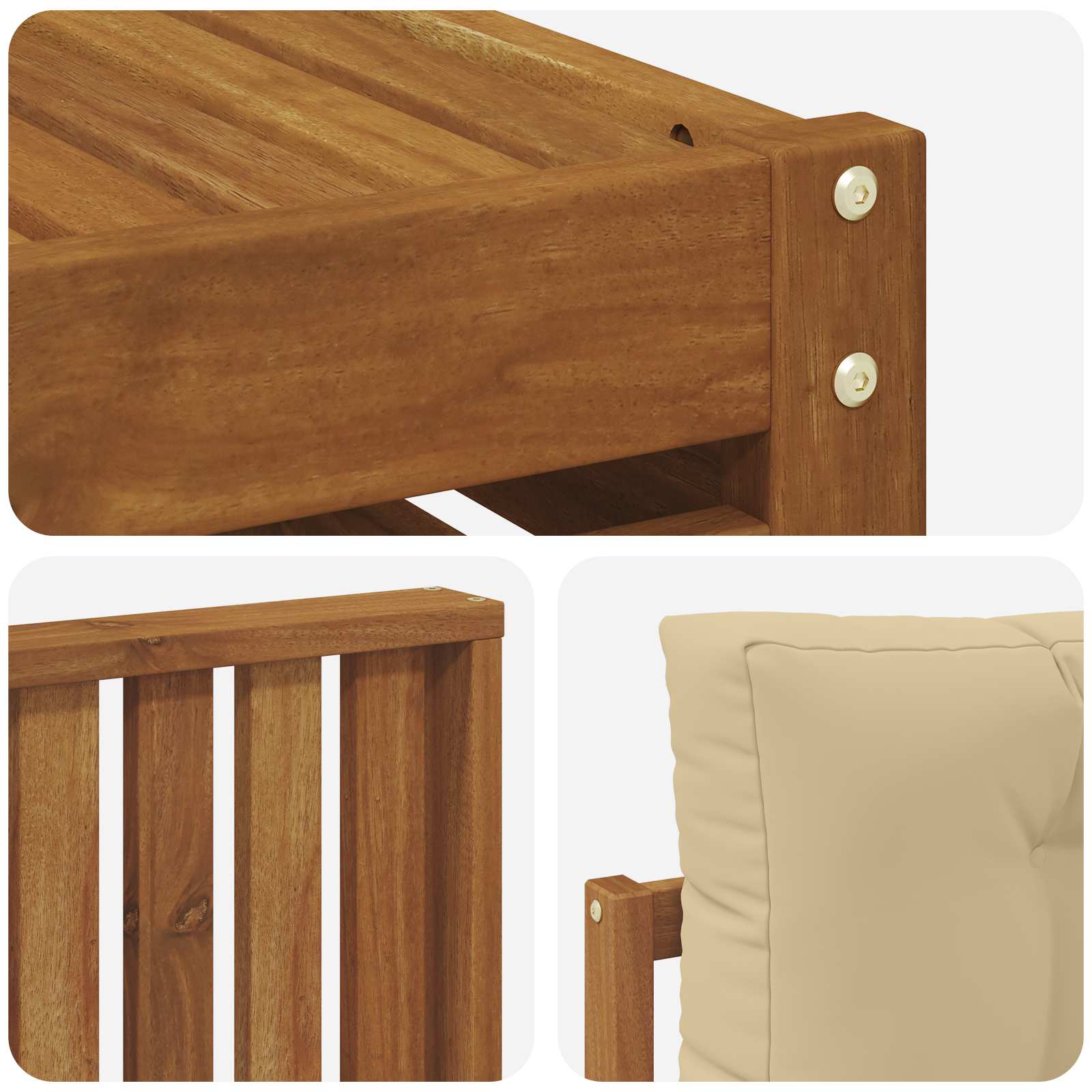 Ensembles de canapés avec coussin 8 pcs Naturel et Beige - XIOS