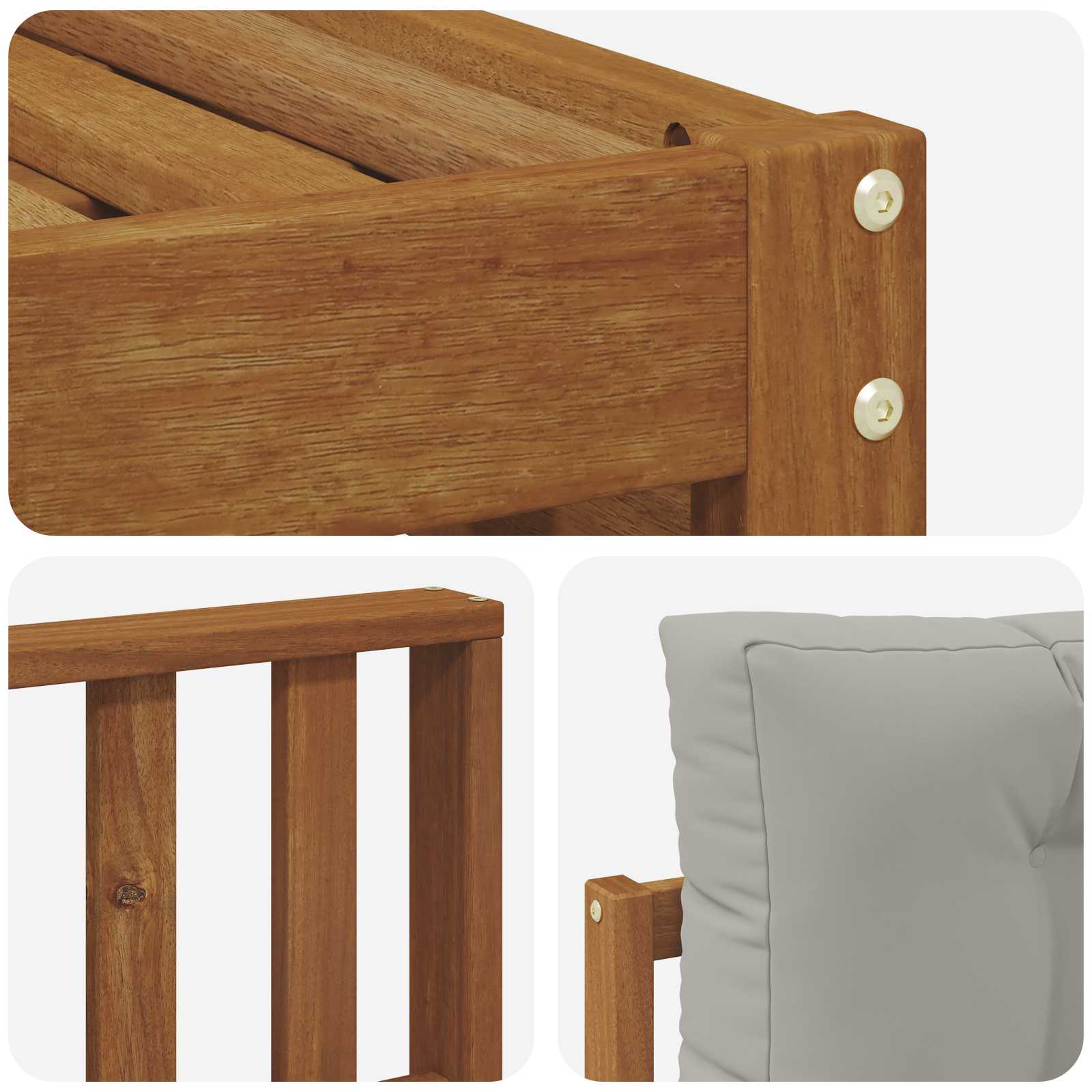 Ensembles de canapés avec coussin 6 pcs Gris Naturel et Clair - XIOS