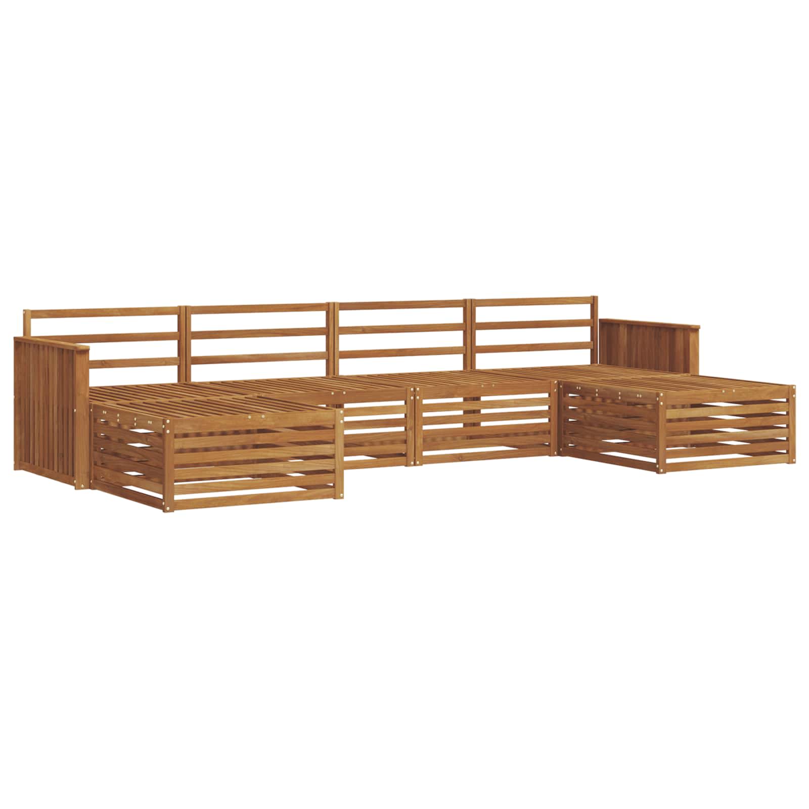 Ensembles de canapés 6 pcs Naturel Bois d'Acacia Massif - XIOS